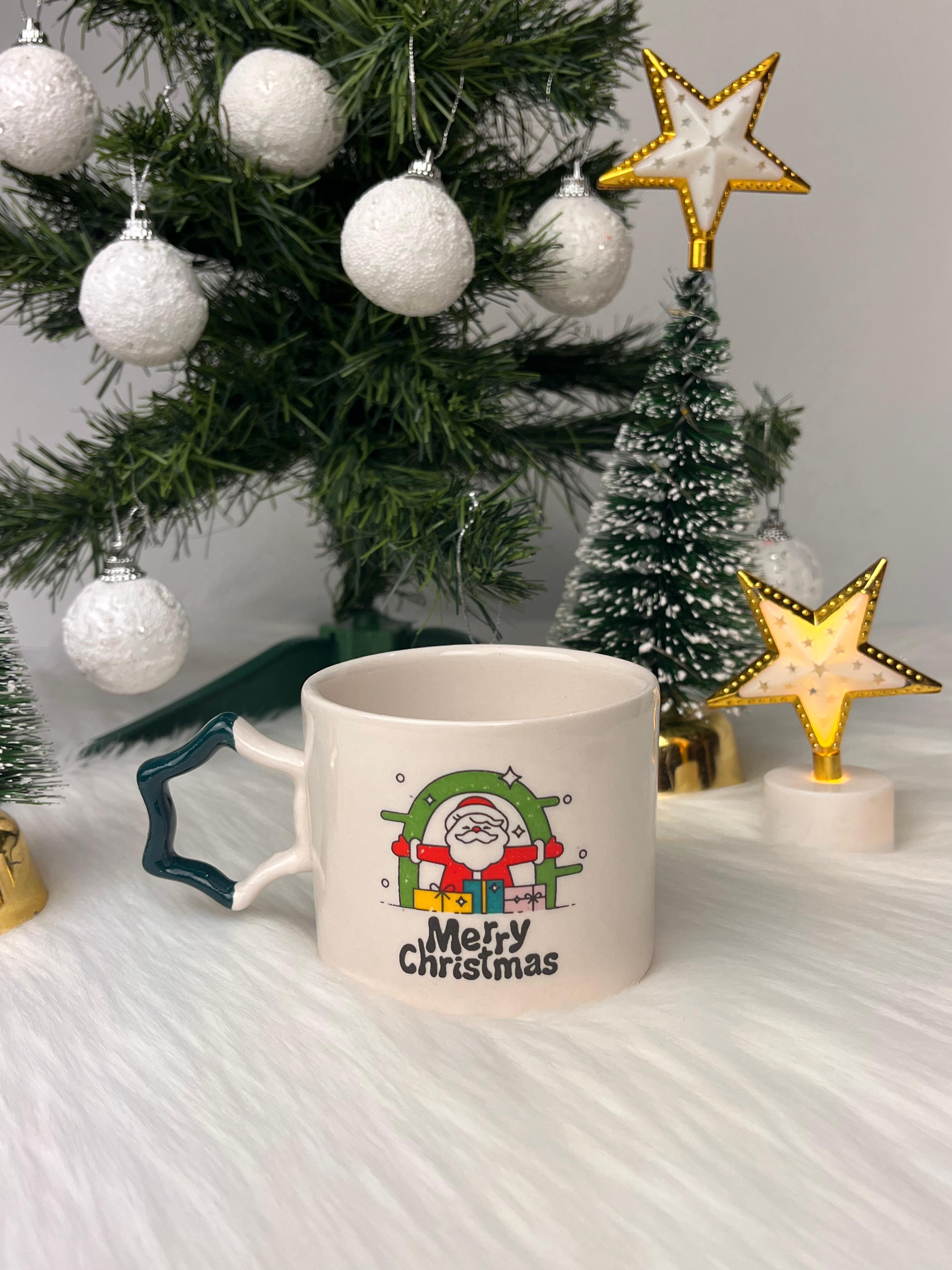 Mutlu Yıllar Noel Baba Kucak Açan Yıldız Kupa