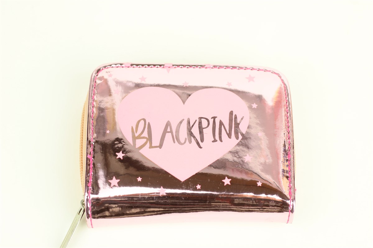 Muyoso Black Pink Baskılı Hologrom Cüzdan