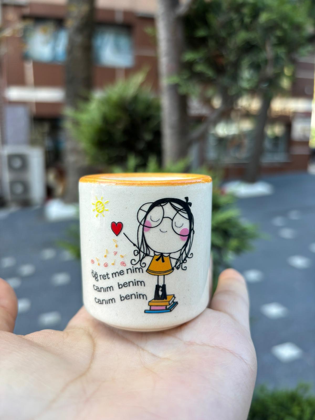 Öğretmenim Canım Benim Tasarımlı Dekoratif Mum