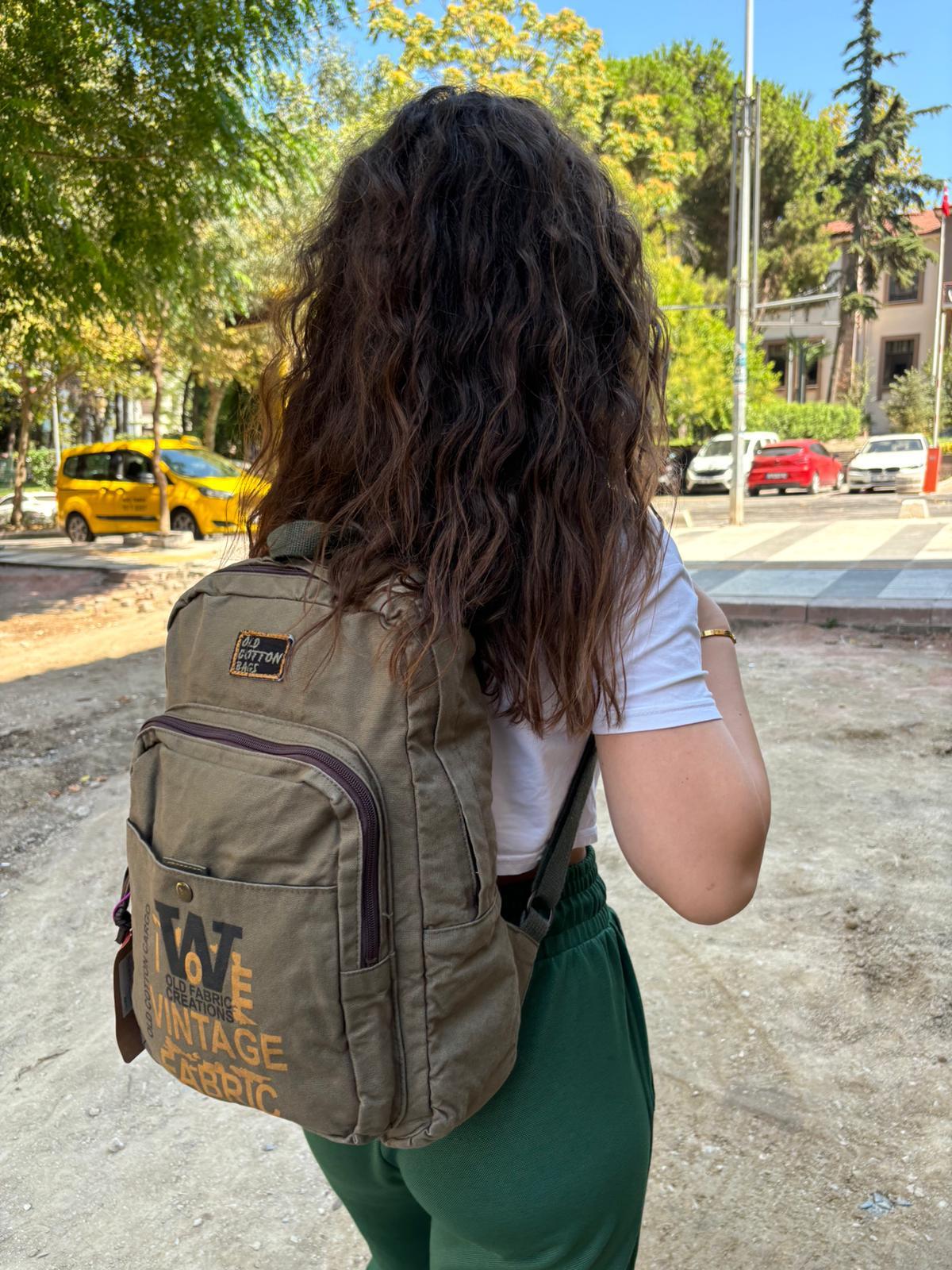 Old Cotton Vintage Design Backpack - Quality Matanza Bag 5121