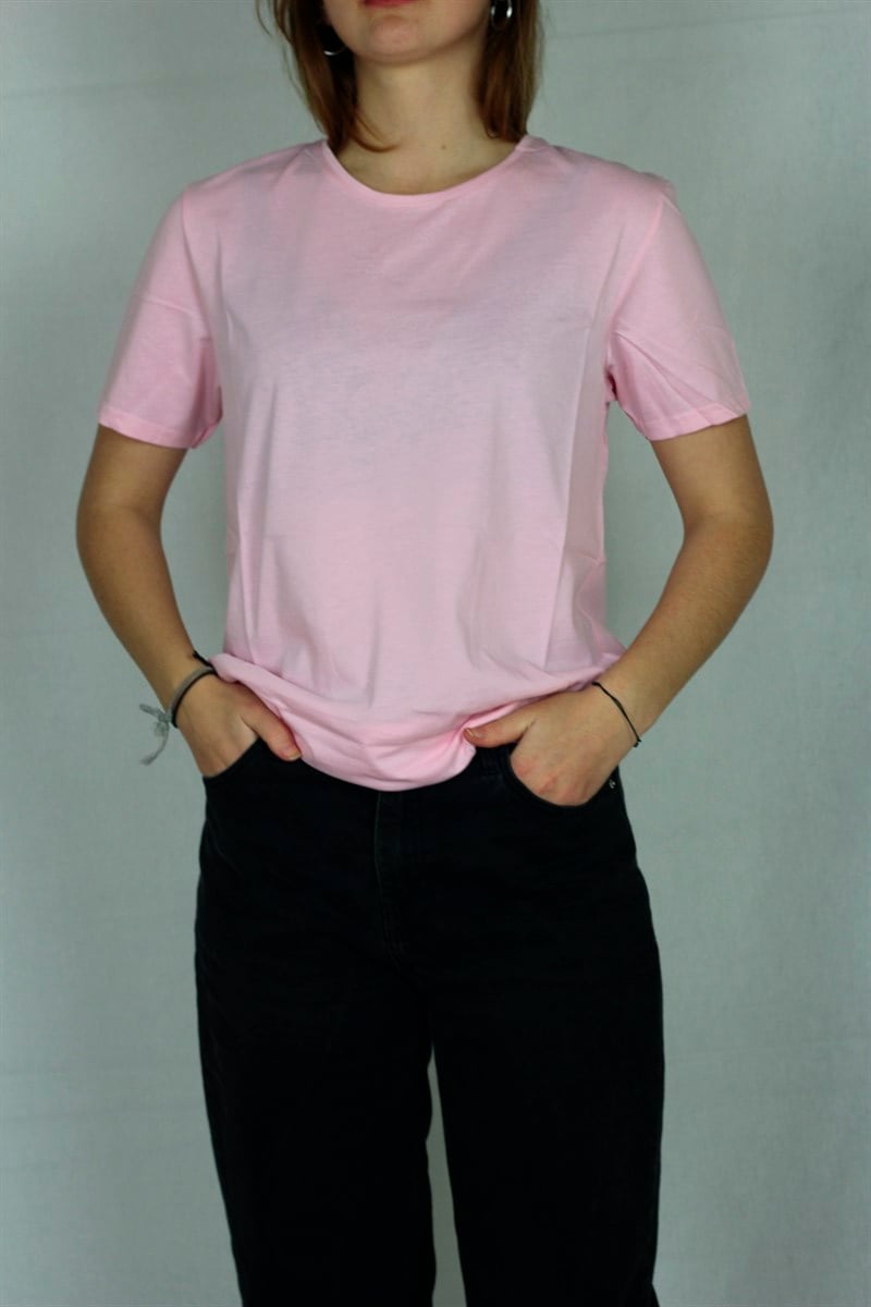 Pembe Basic Tişört
