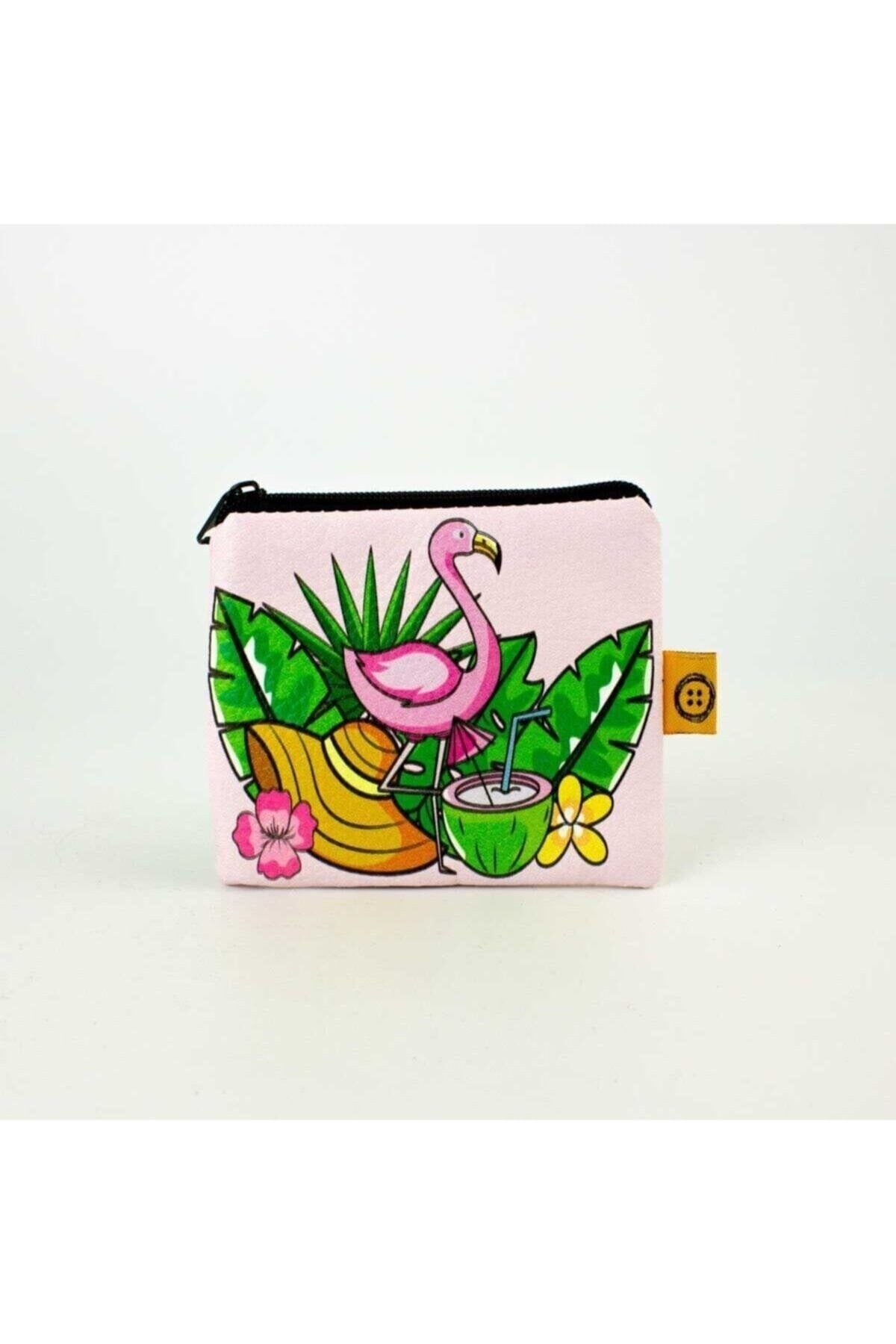 Pembe Flamingo Bozuk Para Cüzdanı