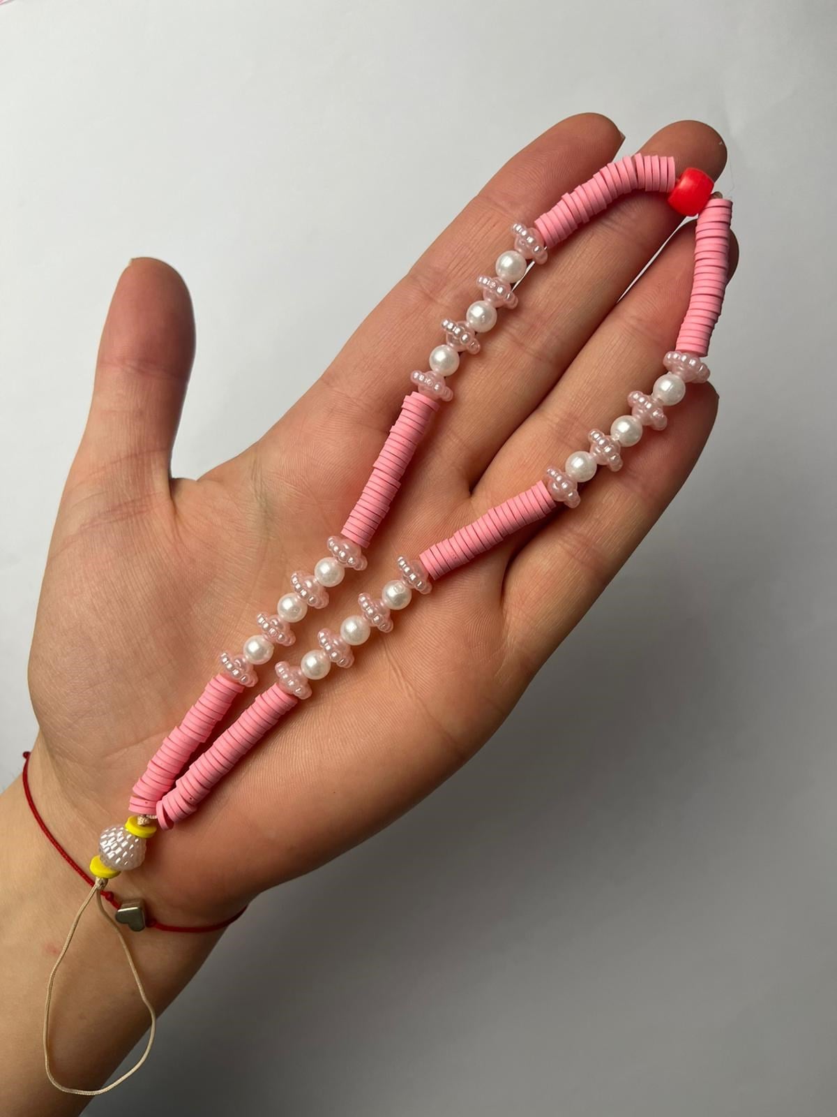 Pembe Renk Telefon Charmı Tutacağı