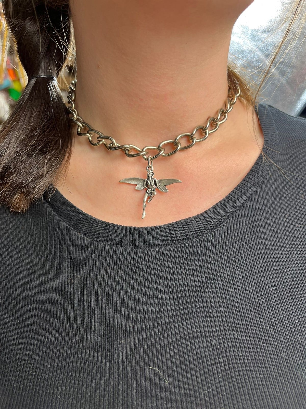 Peri Zincir Choker Kolye