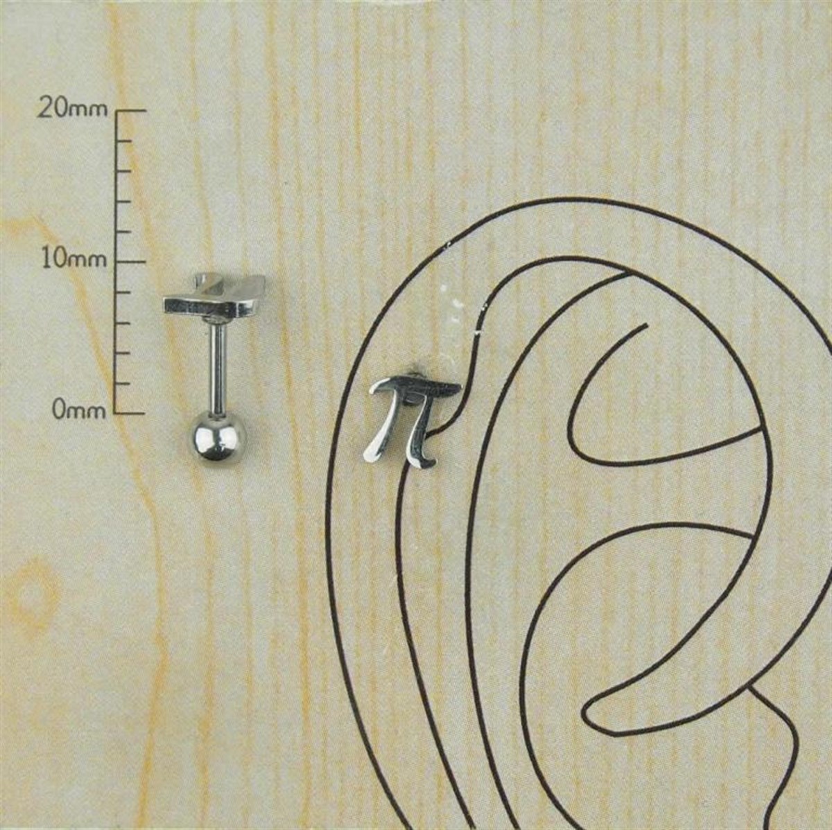 Pi Sayısı Çelik Kıkırdak Helix Piercing