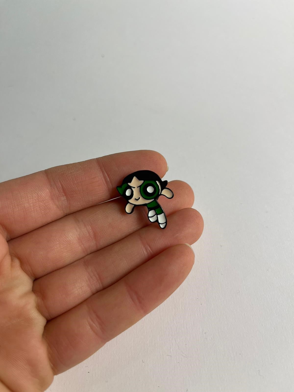 Powerpuff Girls Buttercup Detaylı Yaka ve Çanta Süsü