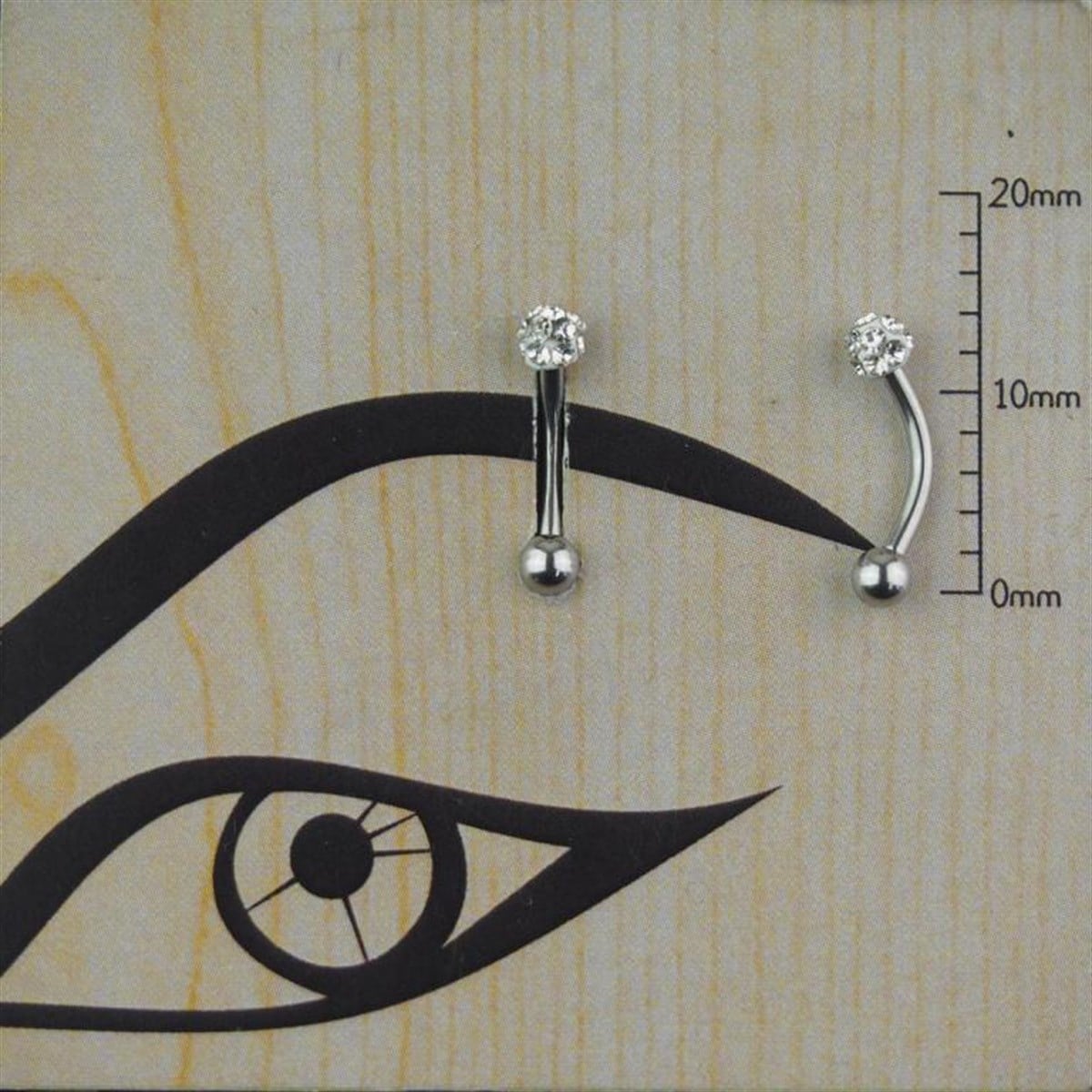 Şambala Kristal Çelik Kaş Piercing
