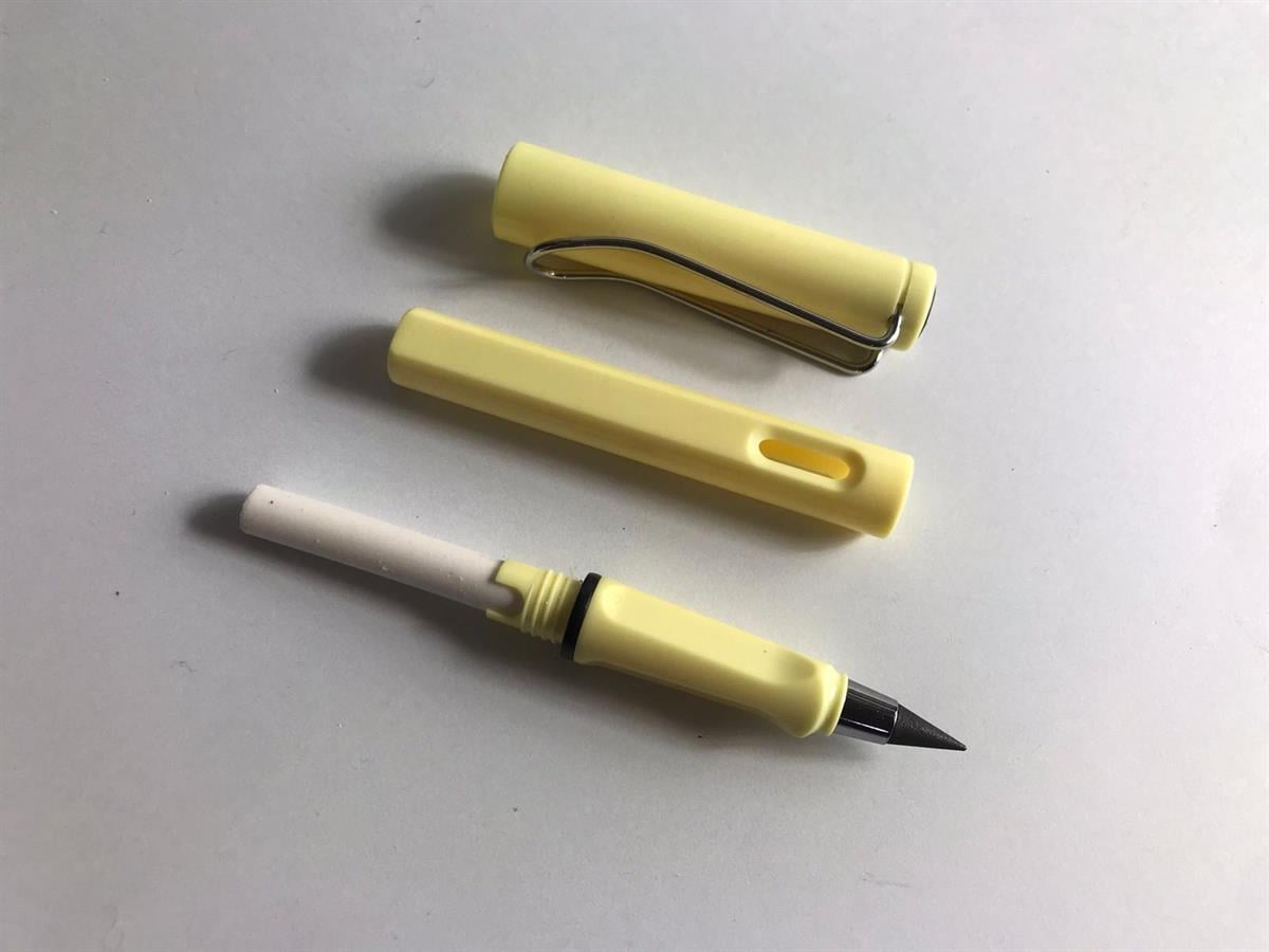 Sarı Bitmeyen Sonsuz Kalem Yeni Teknoloji Gerçek Tükenmez Mürekkepsiz Kurşun Eskiz Çizim Boyama Kalemi 