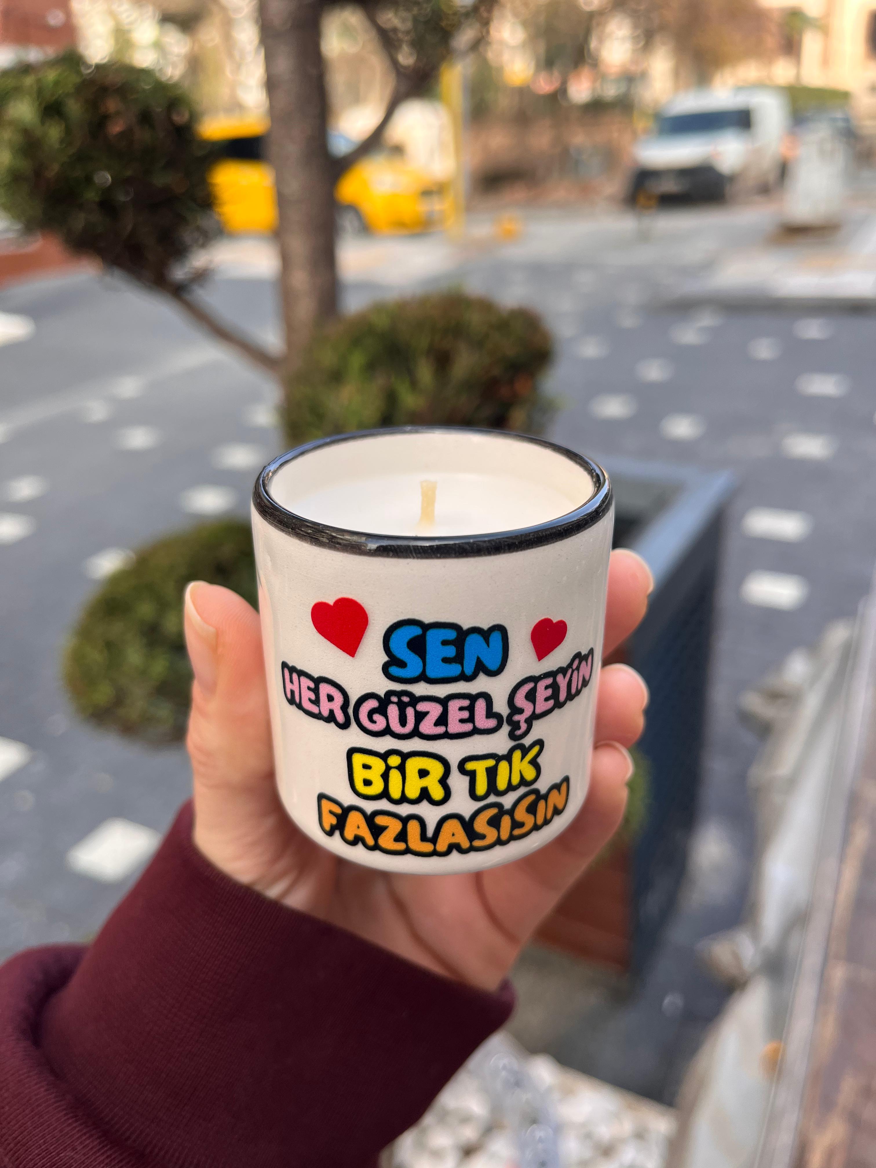 Sen Her Güzel Şeyin Bir Tık Fazlasısın  Dekoratif Mum 