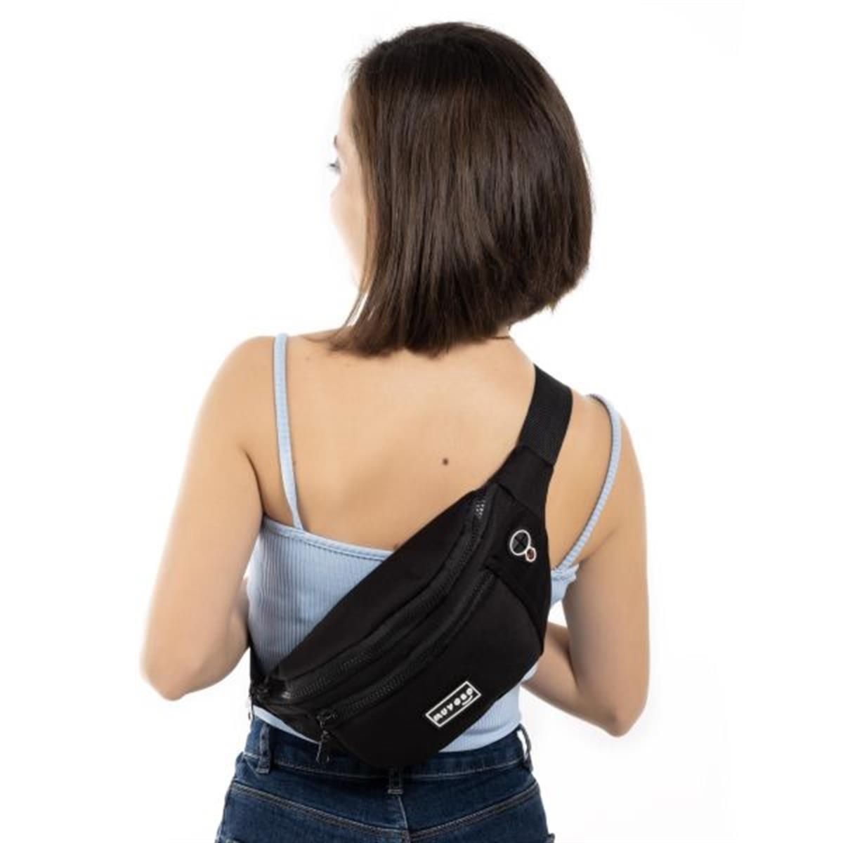 Siyah Unisex Bel Çantası
