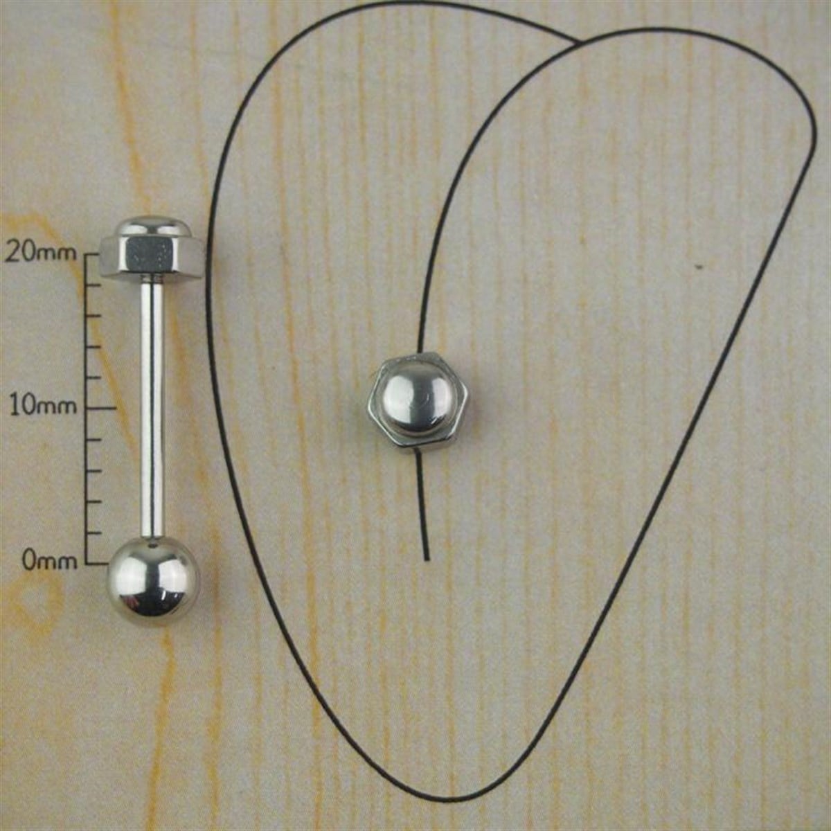 Somun Çelik Dil Piercing