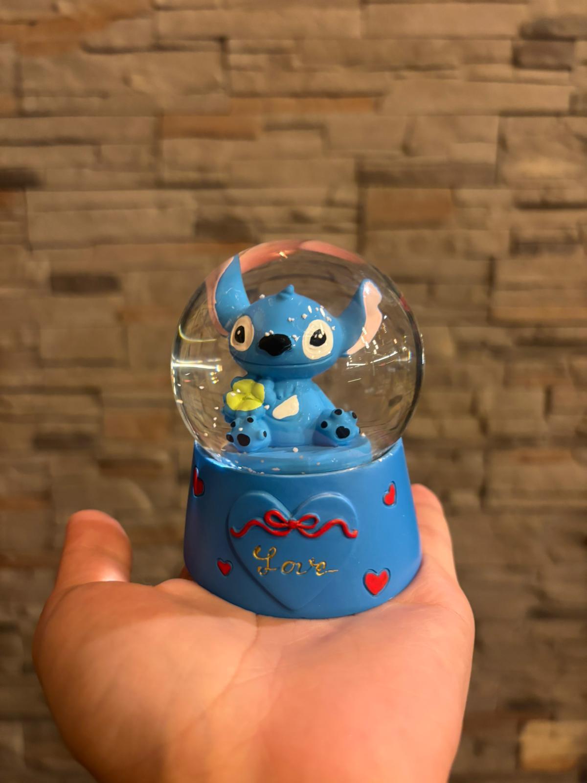 Stitch Orta Boy Işıklı Kar Küresi 