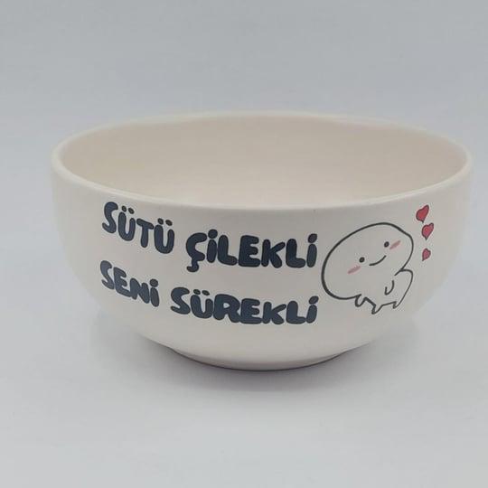 Sütü Çilekli Seni Sürekli Kase