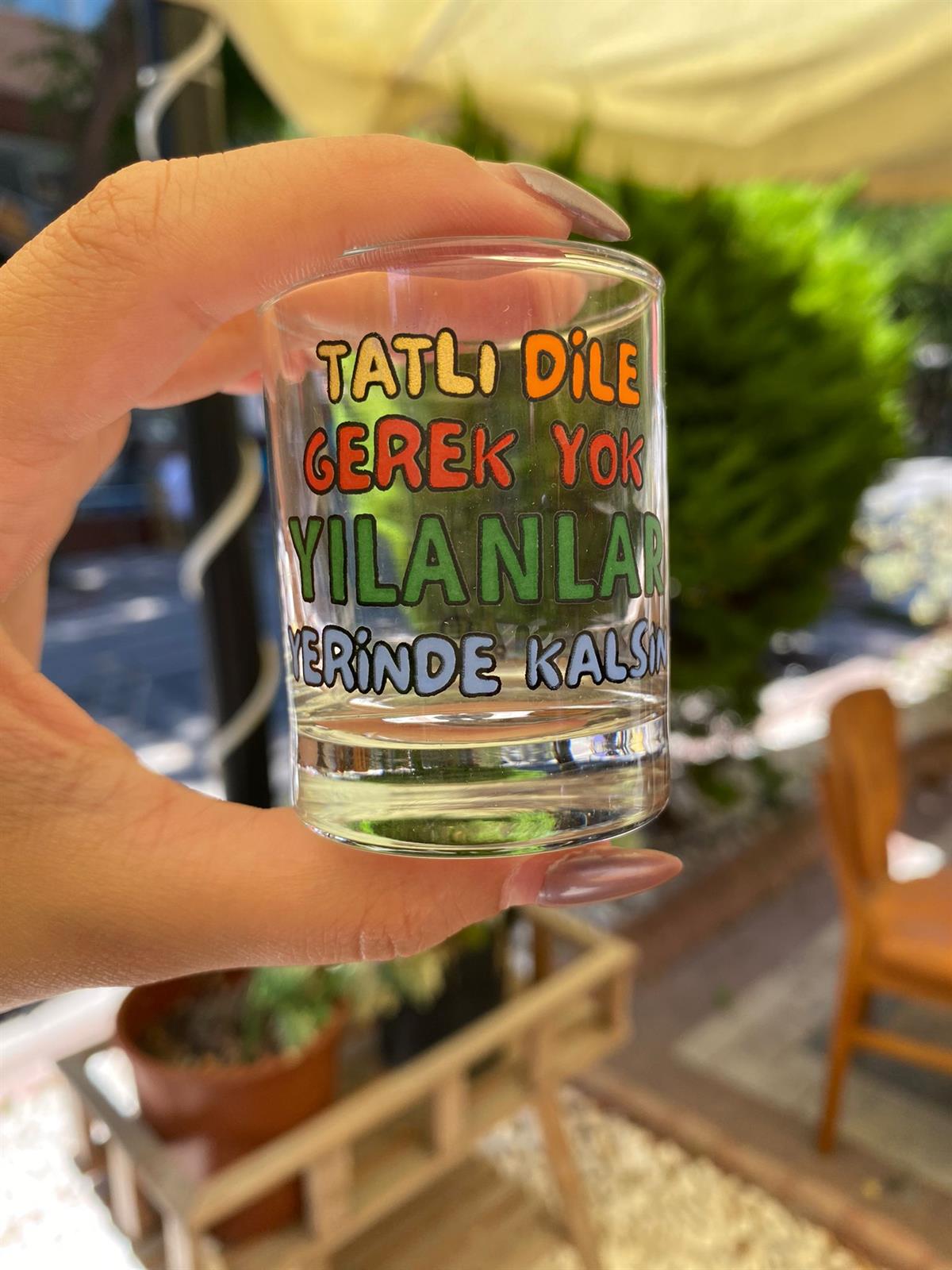 Tatlı Dile Gerek Yok Yılanlar Yerinde Kalsın Shot Bardağı