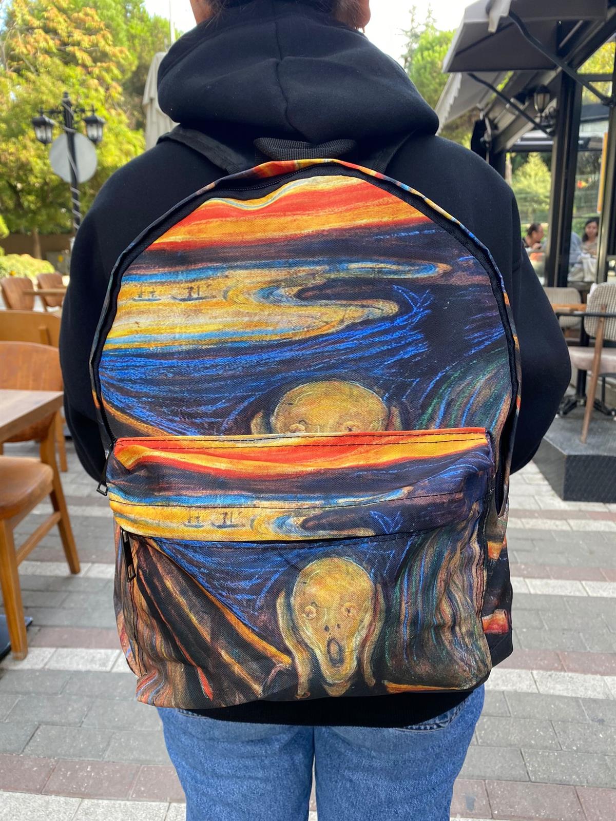 Van Gogh Çığlık Tablosu Sırt Günlük Çanta
