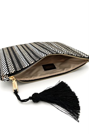 BLACK GARDEN KADIN HASIR CLUTCH & PORTFÖY C062201