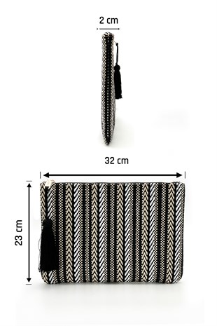 BLACK GARDEN KADIN HASIR CLUTCH & PORTFÖY C062201