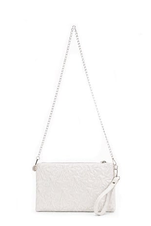 PREMİUM YILDIZLI Portföy & Clutch Çanta Gümüş simli