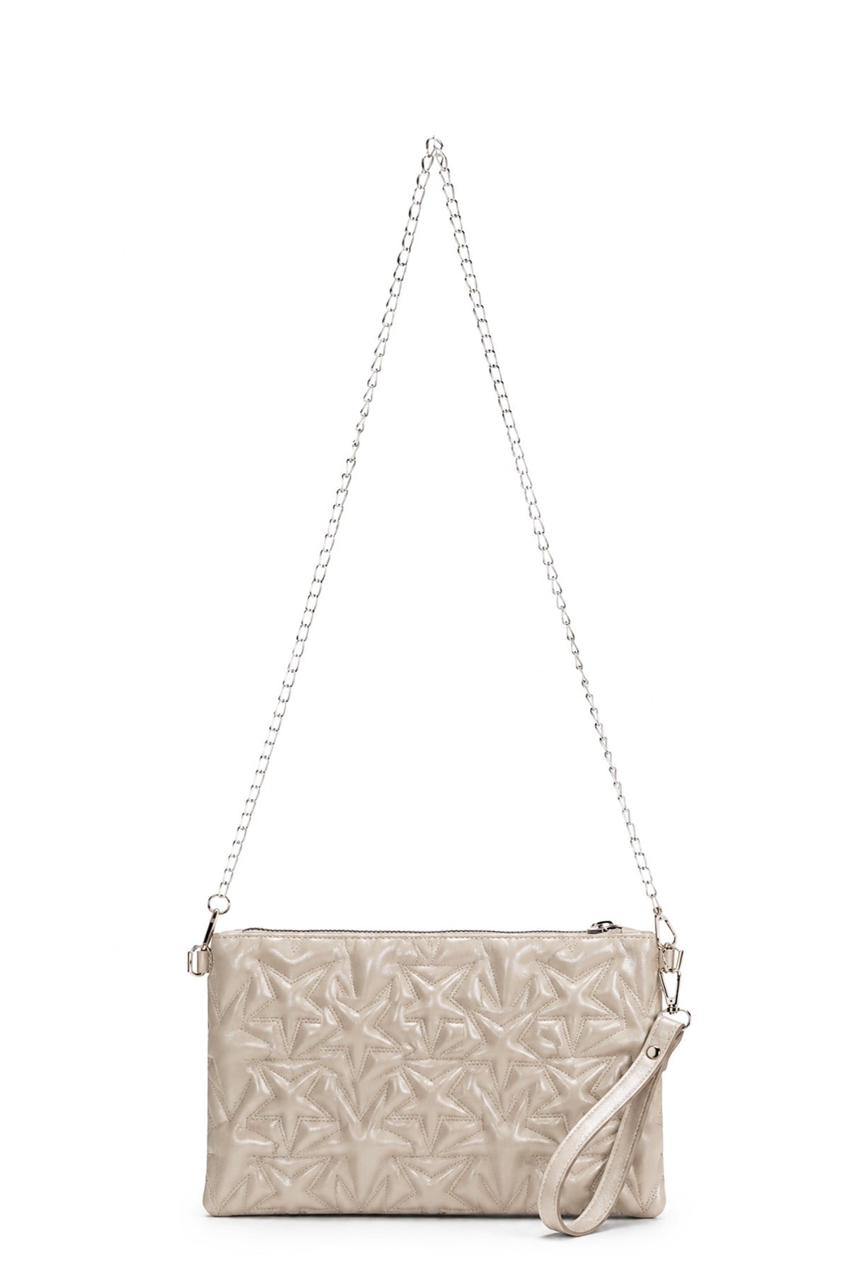 PREMİUM YILDIZLI Portföy & Clutch Çanta Bej vizon