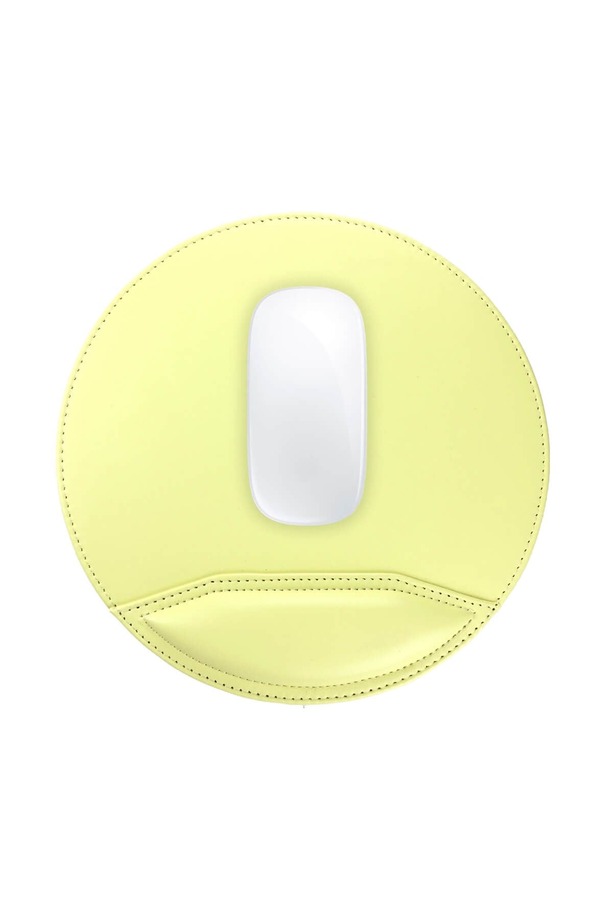 Sarı Vegan Deri Bilek Destekli Mousepad