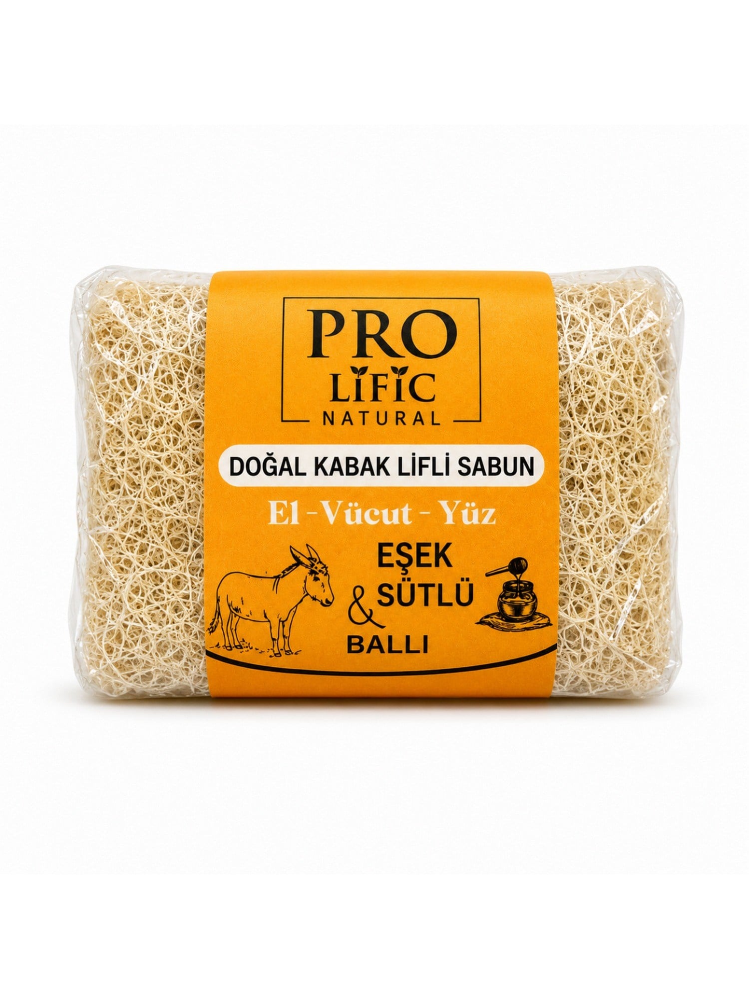 Pro Lific Natural Eşek Sütlü Ve Ballı Doğal Kabak Lifli Sabun