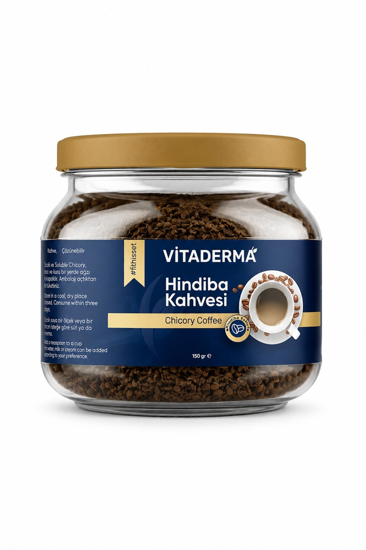 Vitaderma Hindiba Kahvesi 1 Aylık (60 Kullanım) Net 150Gr