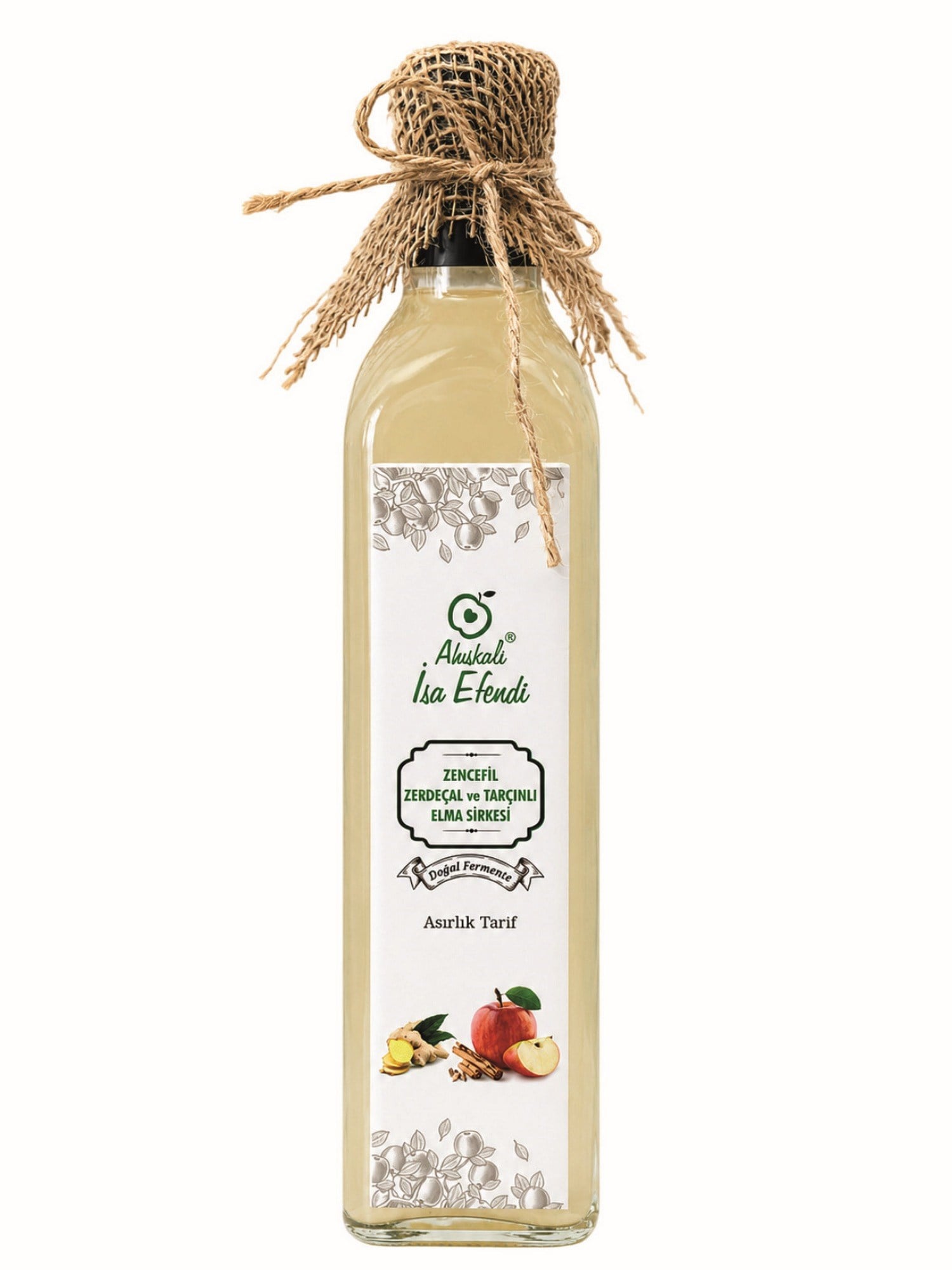 Zencefil - Zerdecal - Tarçınlı Elma Sirkesi 500 Ml (İsa Efendi)