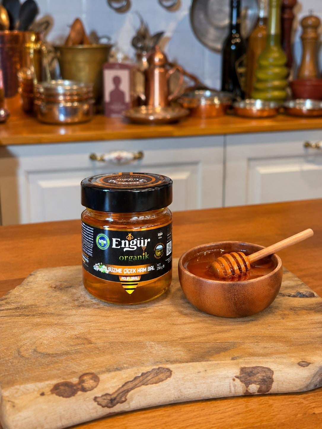 Engür Organik Süzme Çiçek Ham Bal 250 Gr