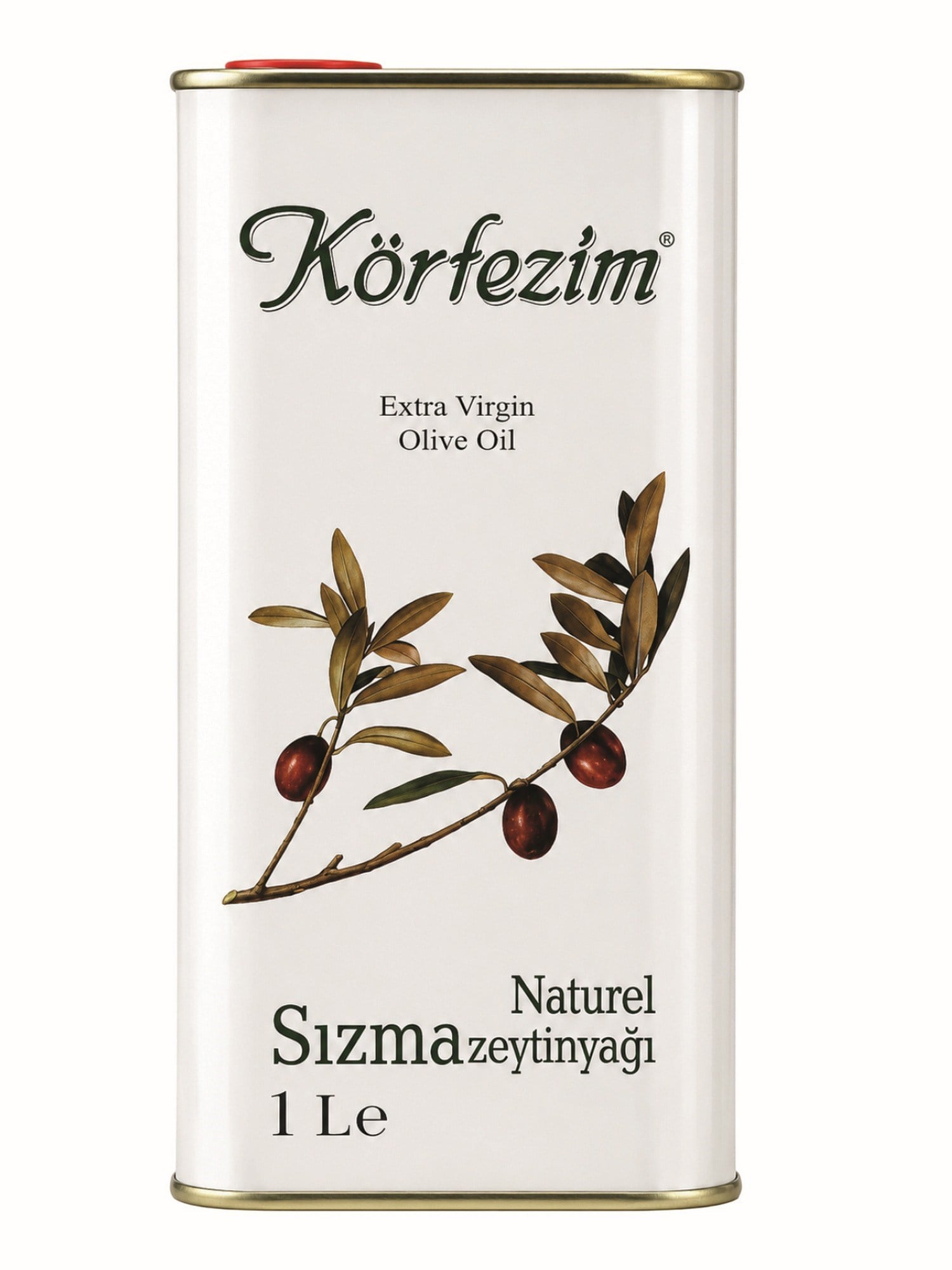 Körfezim Naturel Sızma Soğuk Sıkım Zeytinyağı Teneke Kutu - 1 Lt