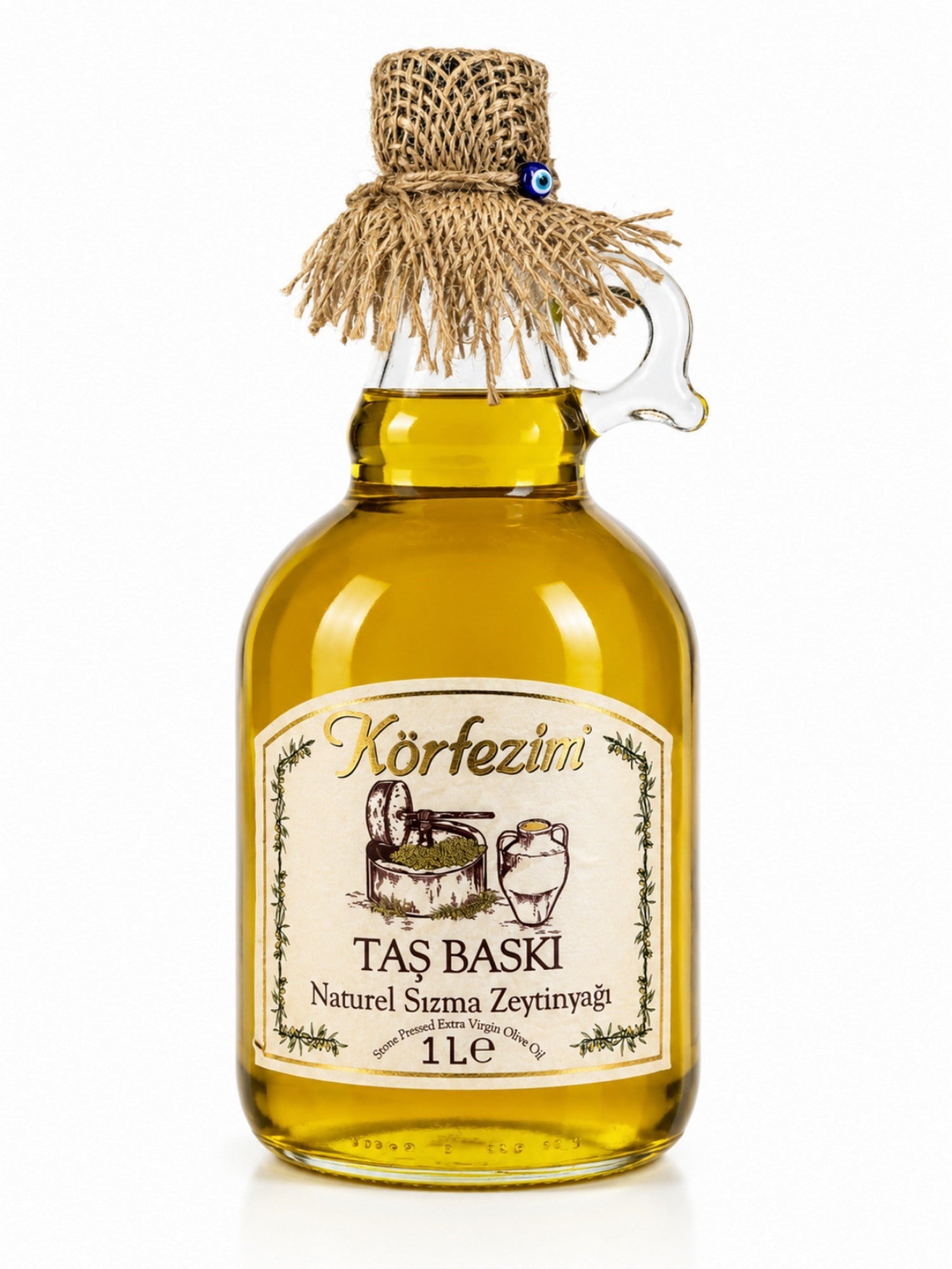 Körfezim Taş Baskı Soğuk Sıkım Zeytinyağı - 1 Lt