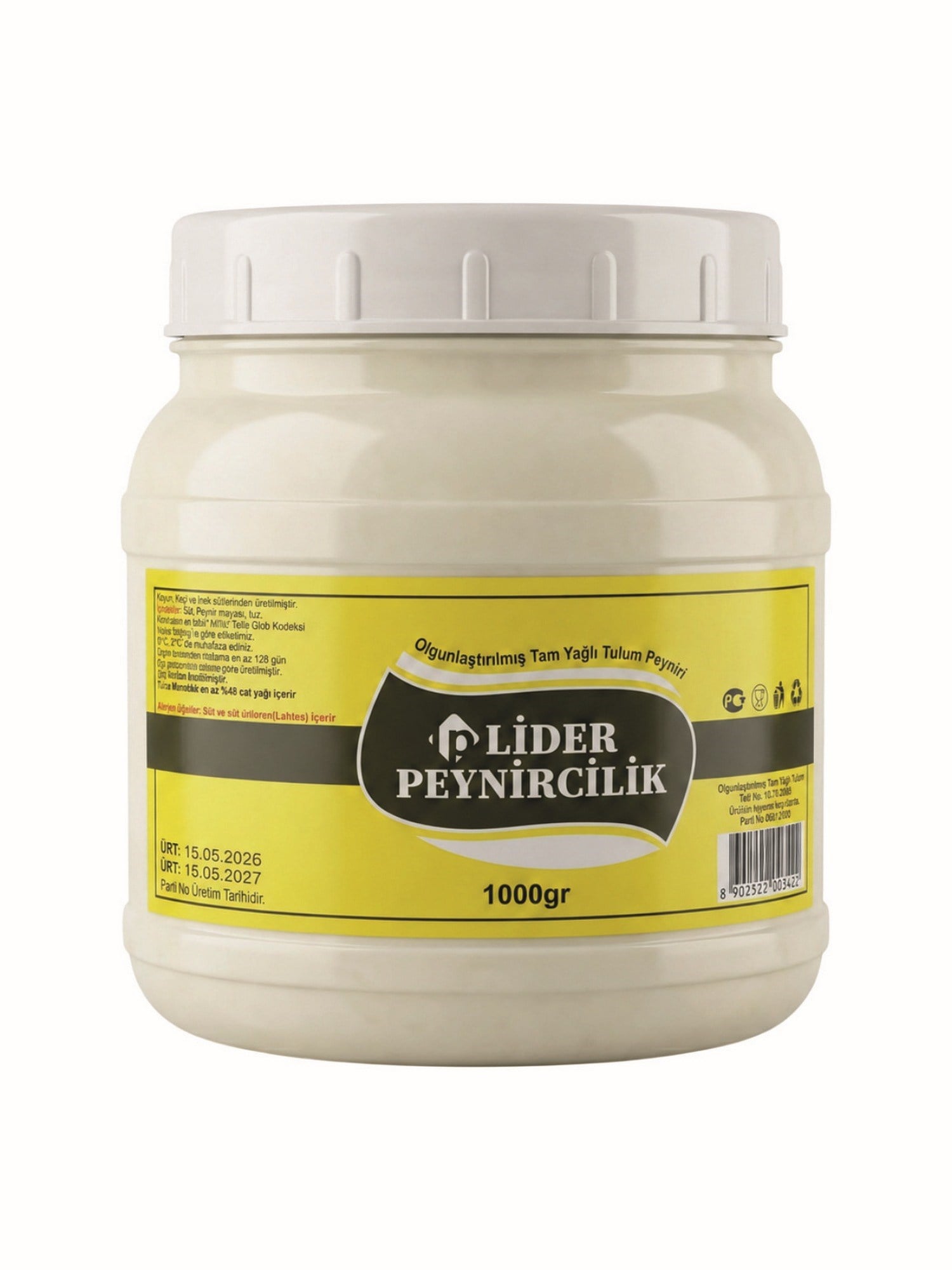 Lider Peynircilik Tulum Peyniri 1000Gr