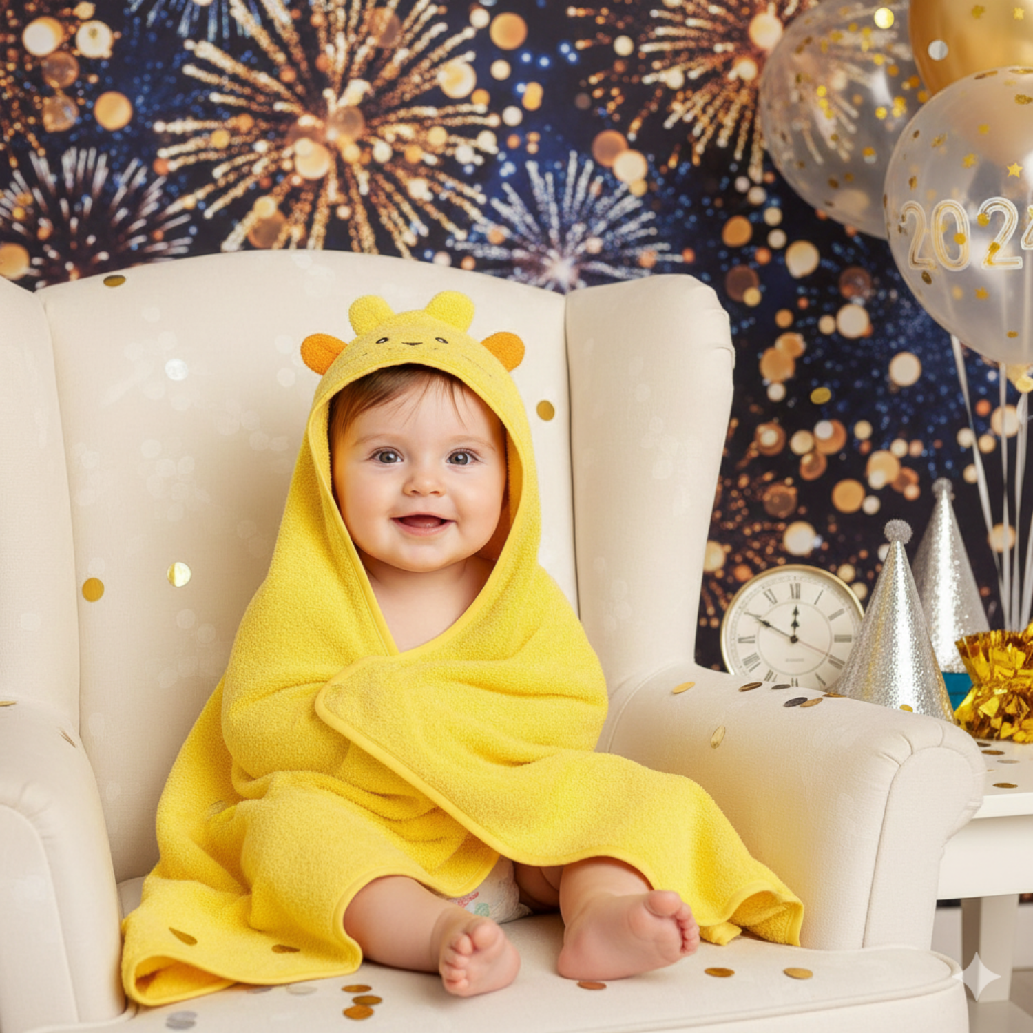 Havlu Kundak - %100 Pamuk Kedi Havlu Kundak Sarı (75X75 CM) - Miespiga