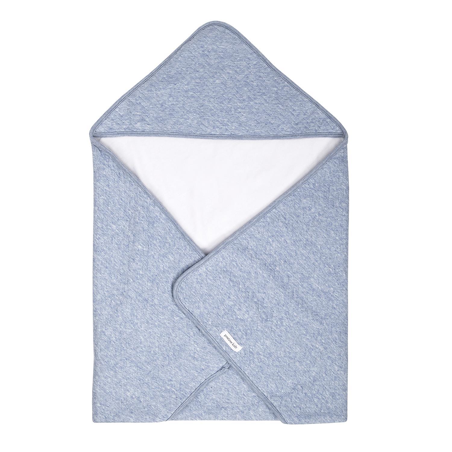 Battaniye - Chevron Blue İçi Nikili Kundak Battaniye - Poetree Kids