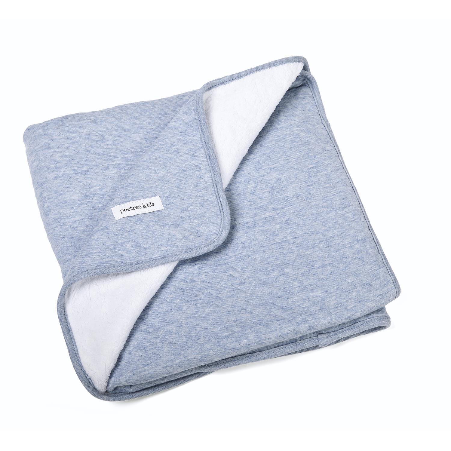 Battaniye - Chevron Blue Welsoftlu Bebek Battaniye 80x100 - Poetree Kids