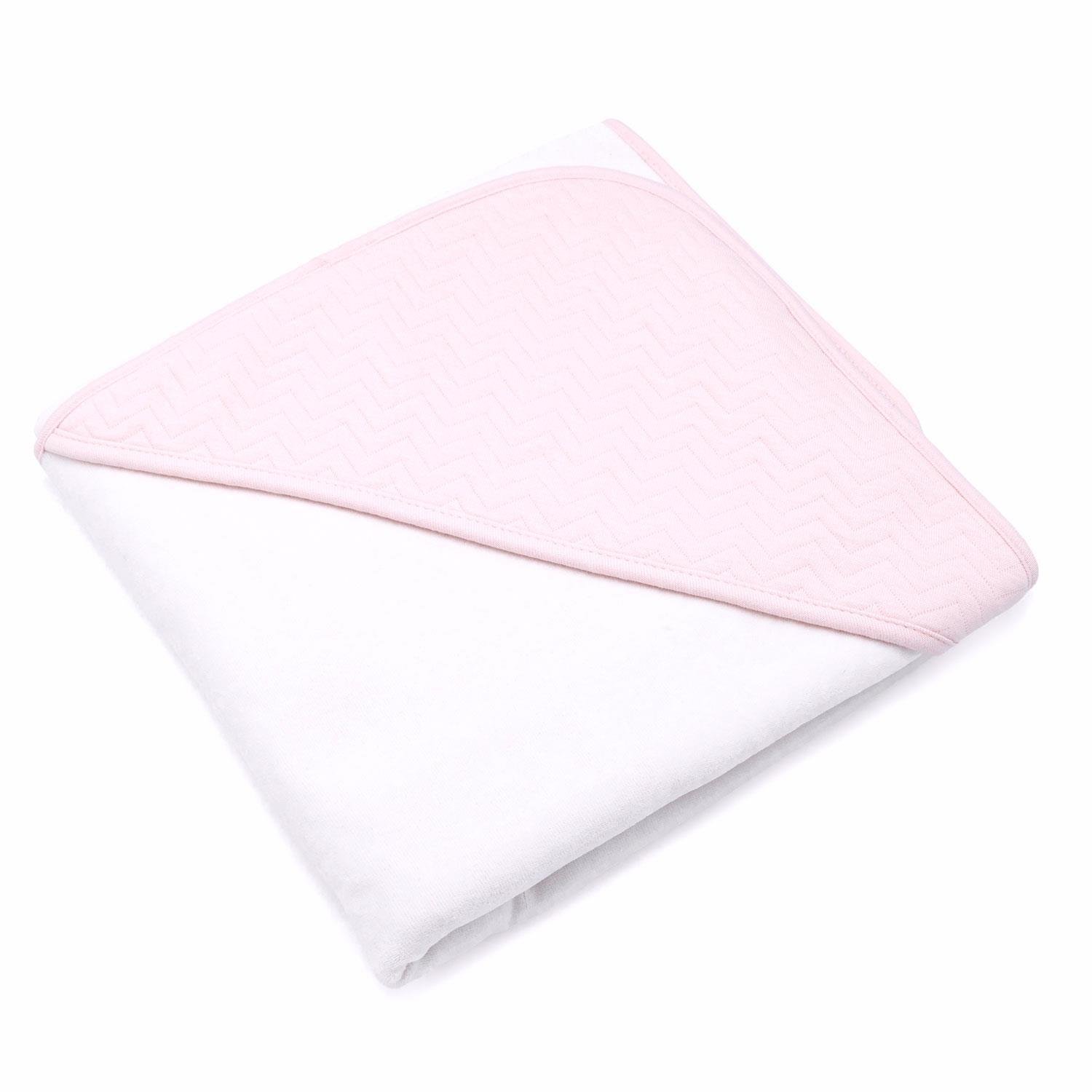 Battaniye - Chevron Light Pink İçi Nikili Bebek Battaniye - Poetree Kids