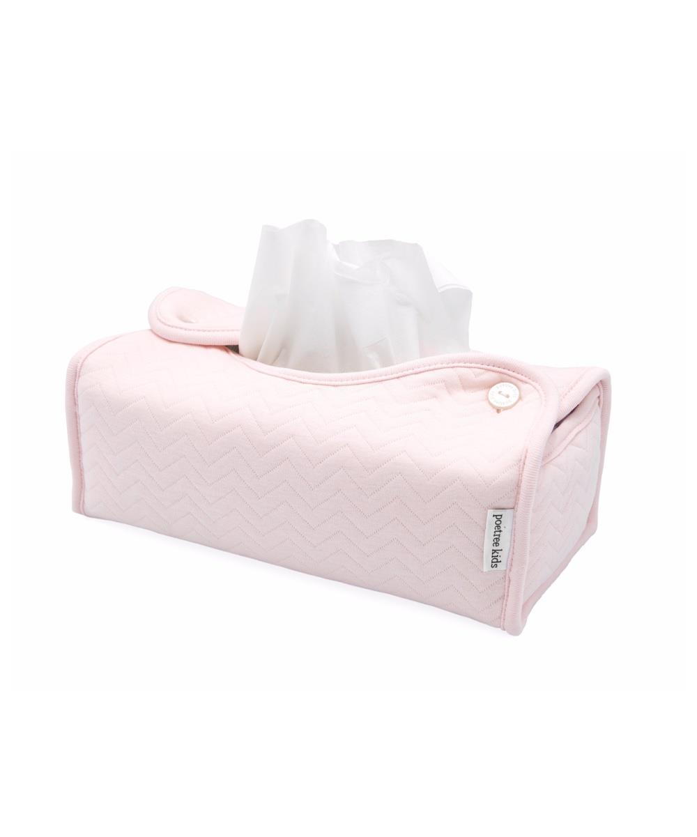 Bebek Çantası - Chevron Light Pink Kağıt Mendil Kutusu - Poetree Kids