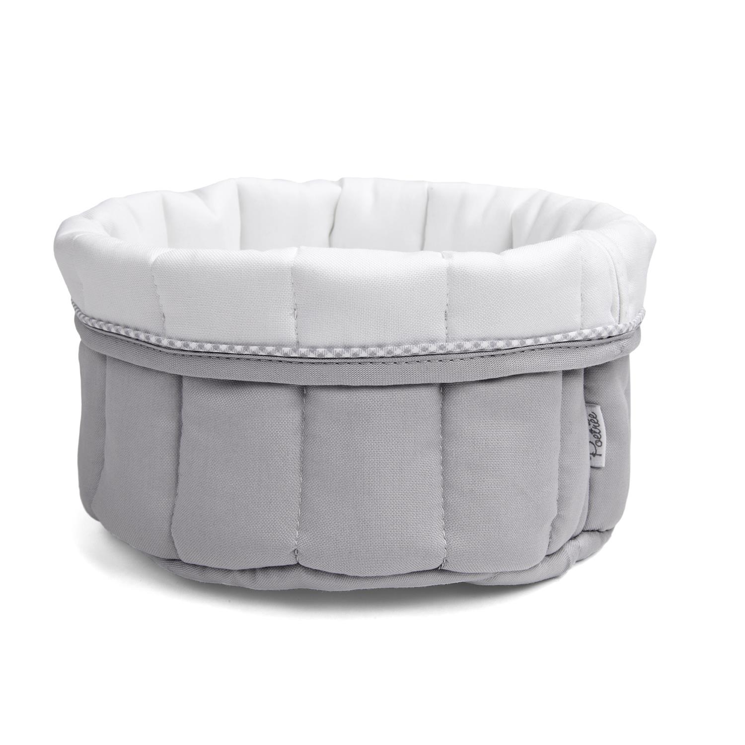 Bebek Çantası - Oxford Grey Komodin Üstü Sepet - Poetree Kids