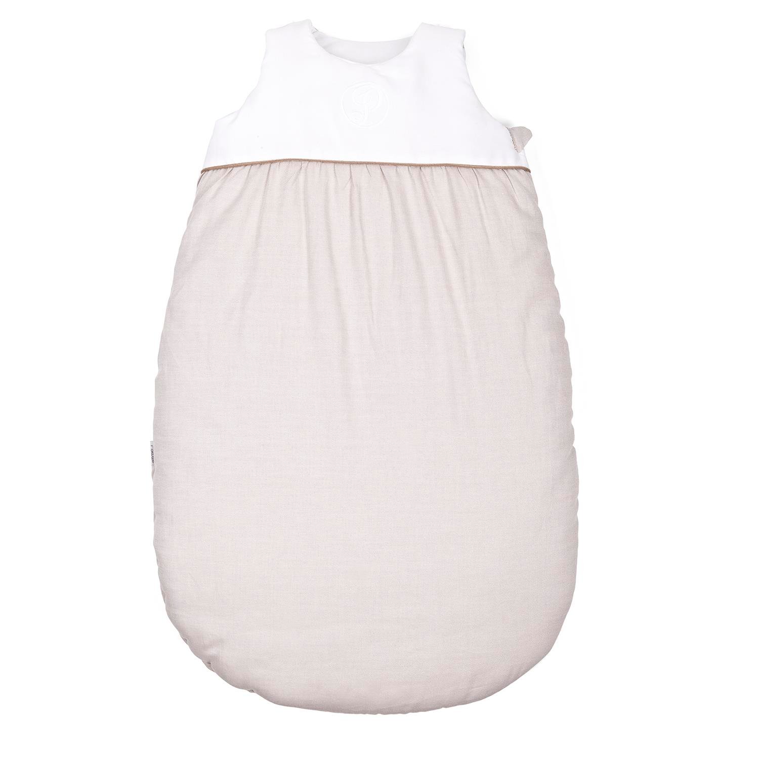 Bebek Uyku Tulumu - Oxford Taupe Kolsuz Bebek Uyku Tulumu 4 Tog 70 cm - Poetree Kids