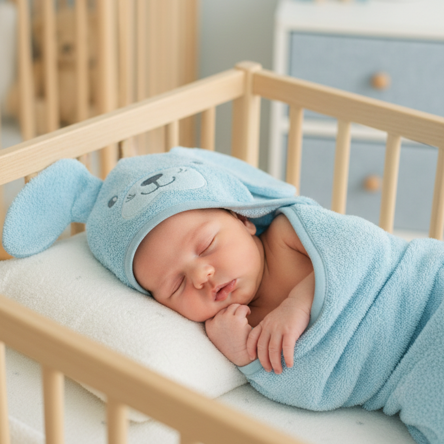 Havlu Kundak - %100 Pamuk Köpek Havlu Kundak Turkuaz (75X75 CM) - Miespiga