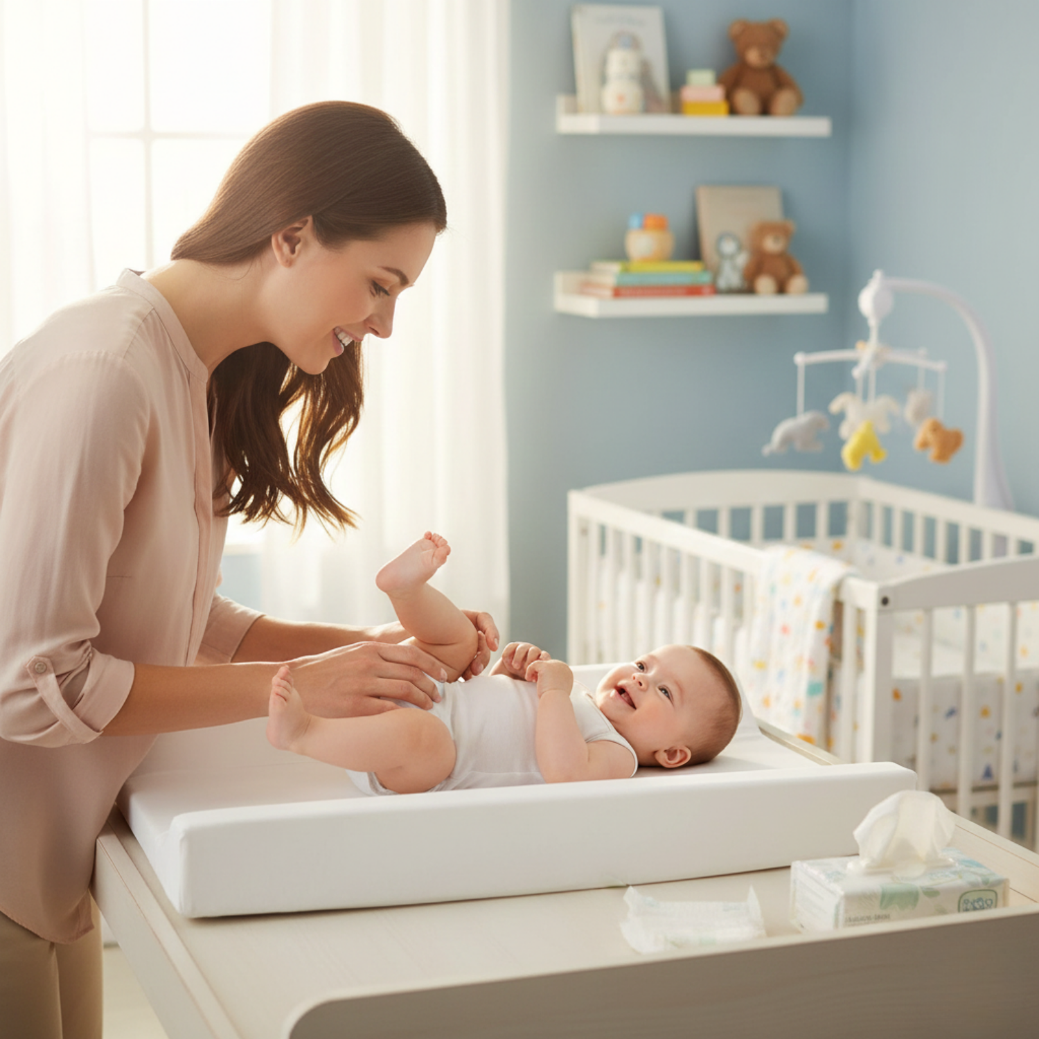 Alt Açma Minderi - Bebek Alt Açma Minderi Süngerli - Miespiga