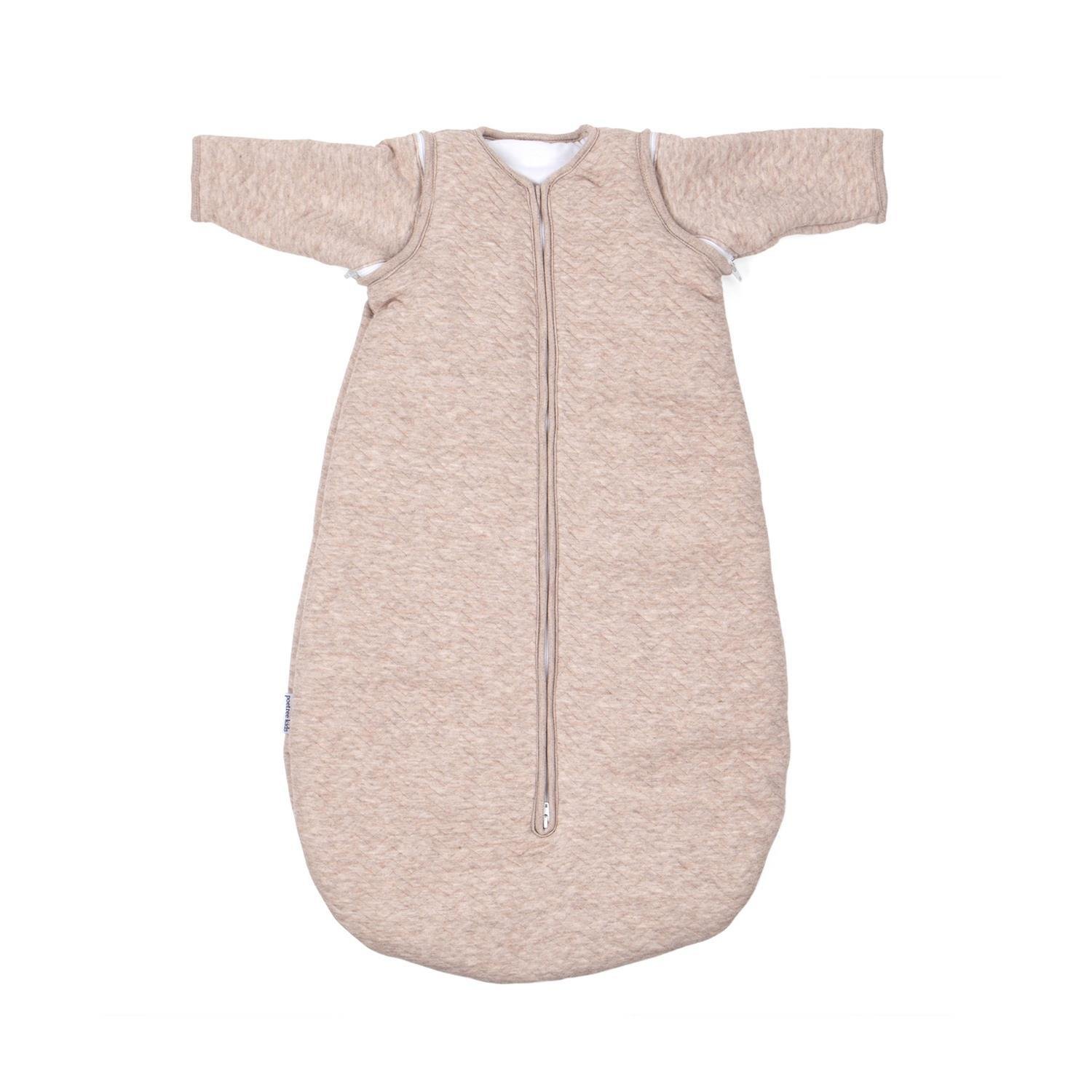 Bebek Uyku Tulumu - Chevron Camel Çıkarılabilir Kollu Bebek Uyku Tulumu Kışlık 4 Tog 70 cm - Poetree Kids