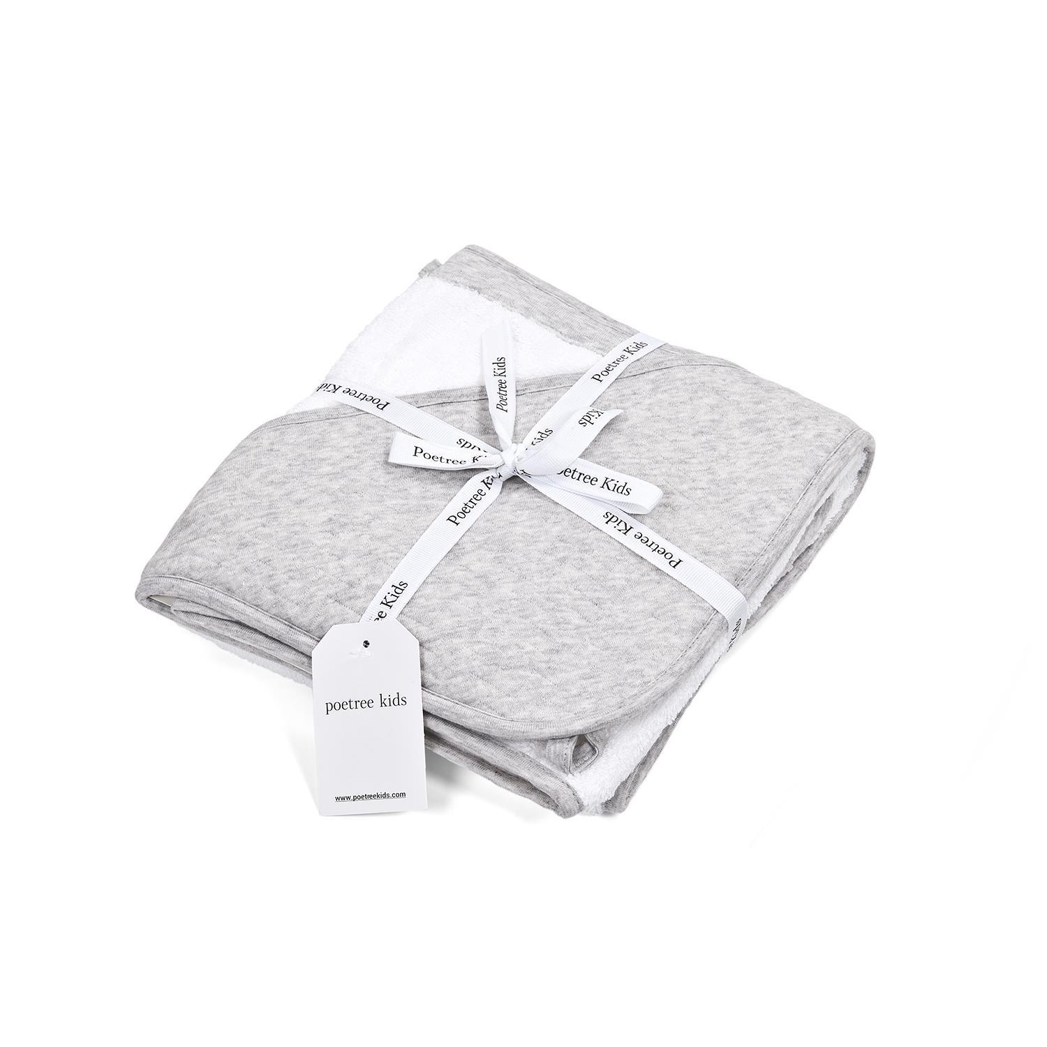 Havlu Kundak - Chevron Grey Havlu Kundak Kese Seti - Poetree Kids