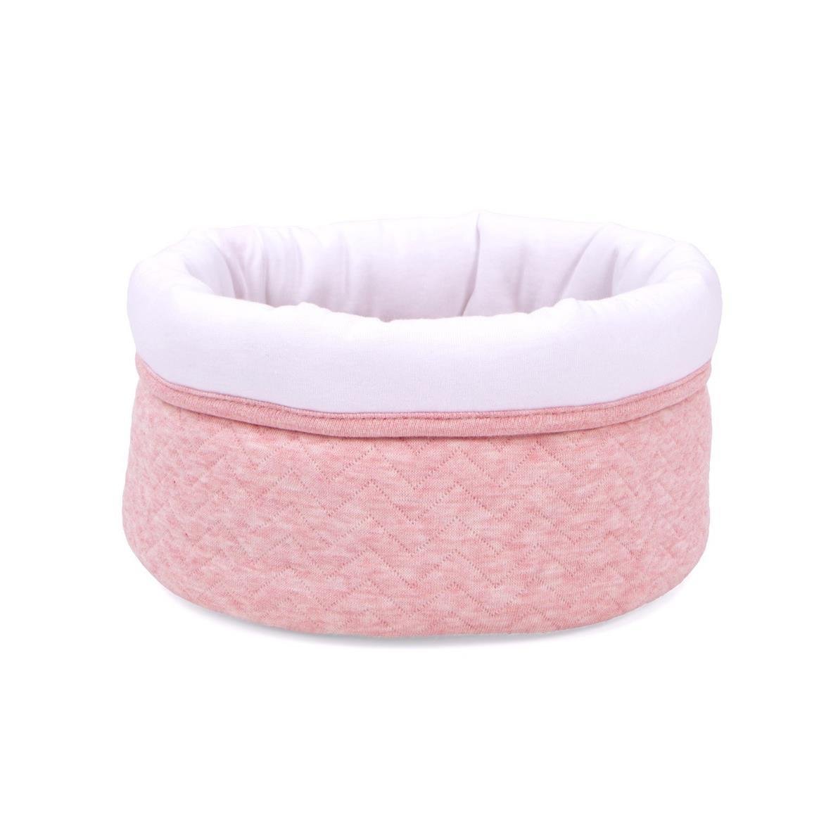 Bebek Çantası - Chevron Pink Komodin Üstü Sepet - Poetree Kids