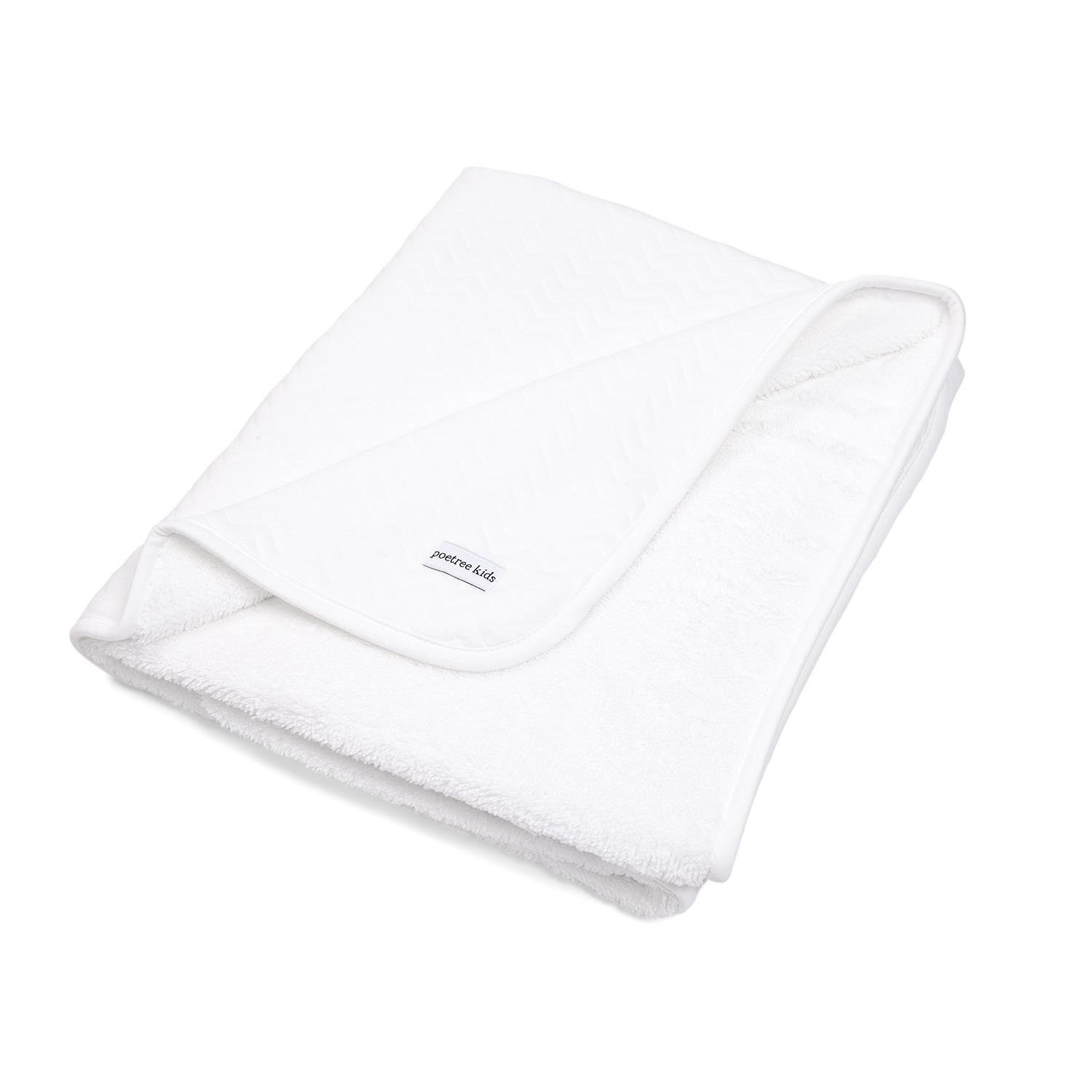 Battaniye - Chevron White Welsoftlu Bebek Battaniye 100x135 - Poetree Kids