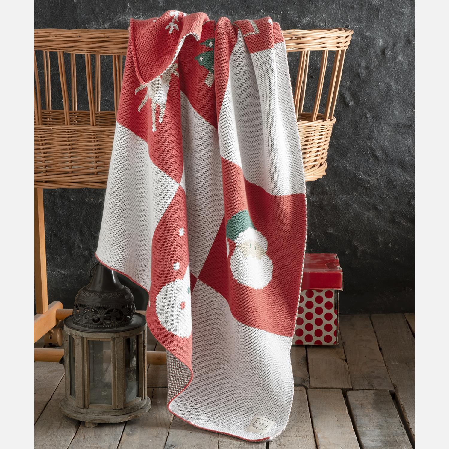 Battaniye - Christmas Triko Örgü Bebek Battaniye - Miespiga