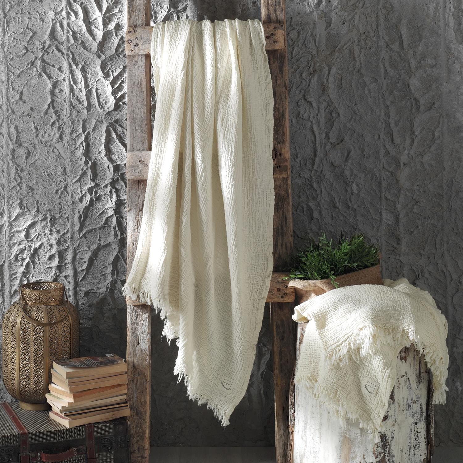 Müslin Peştemal - Gold 3 Kat Müslin Peştemal Plaj Havlusu 125x190 - Miespiga