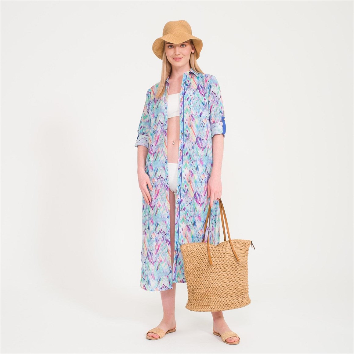 Helen Vual Kimono Gömlek Elbise Plaj Pareo Modelleri » MIESPIGA