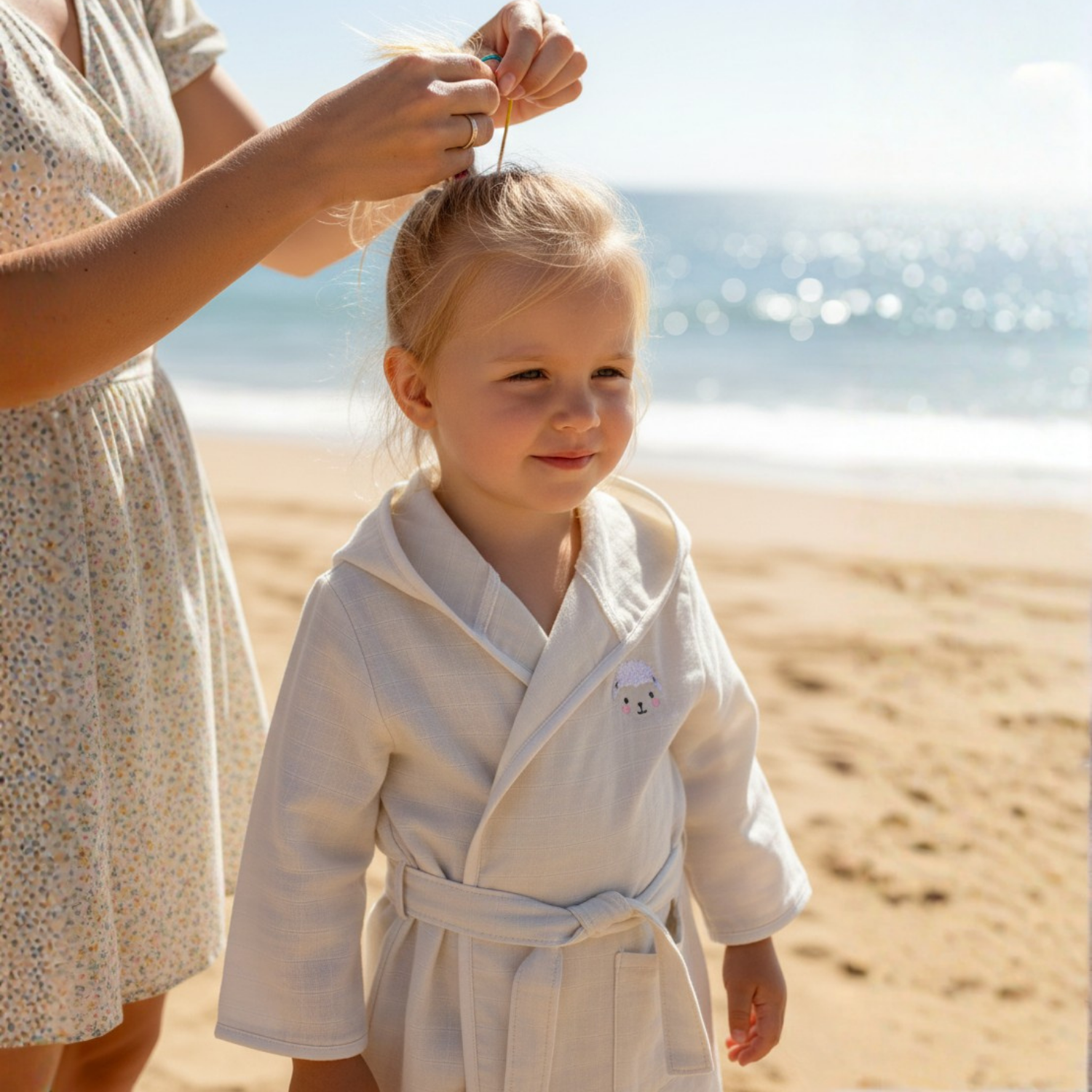 Müslin Bornoz - Kuzu Çocuk Müslin Bornoz - Miespiga
