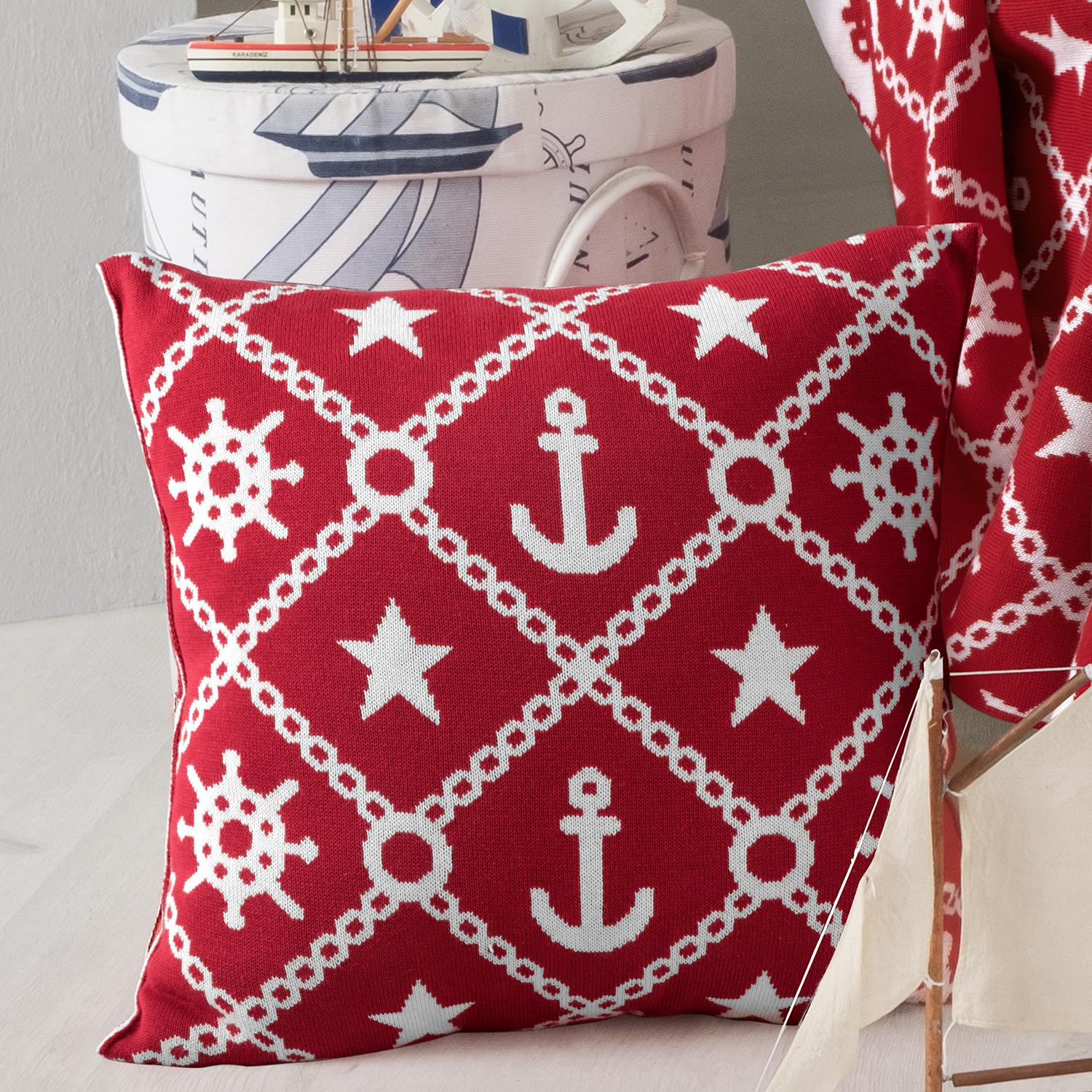 Kırlent ve Kılıfları - Marin Desen Triko Kırlent Kılıfı - Miespiga