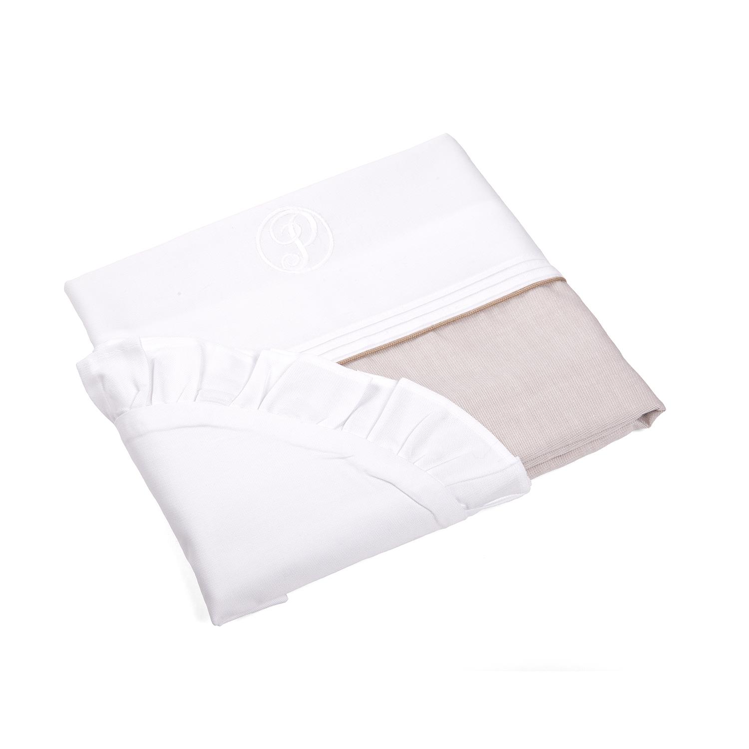 Nevresim Takımı - Oxford Taupe Beşik Nevresim Takımı - Poetree Kids